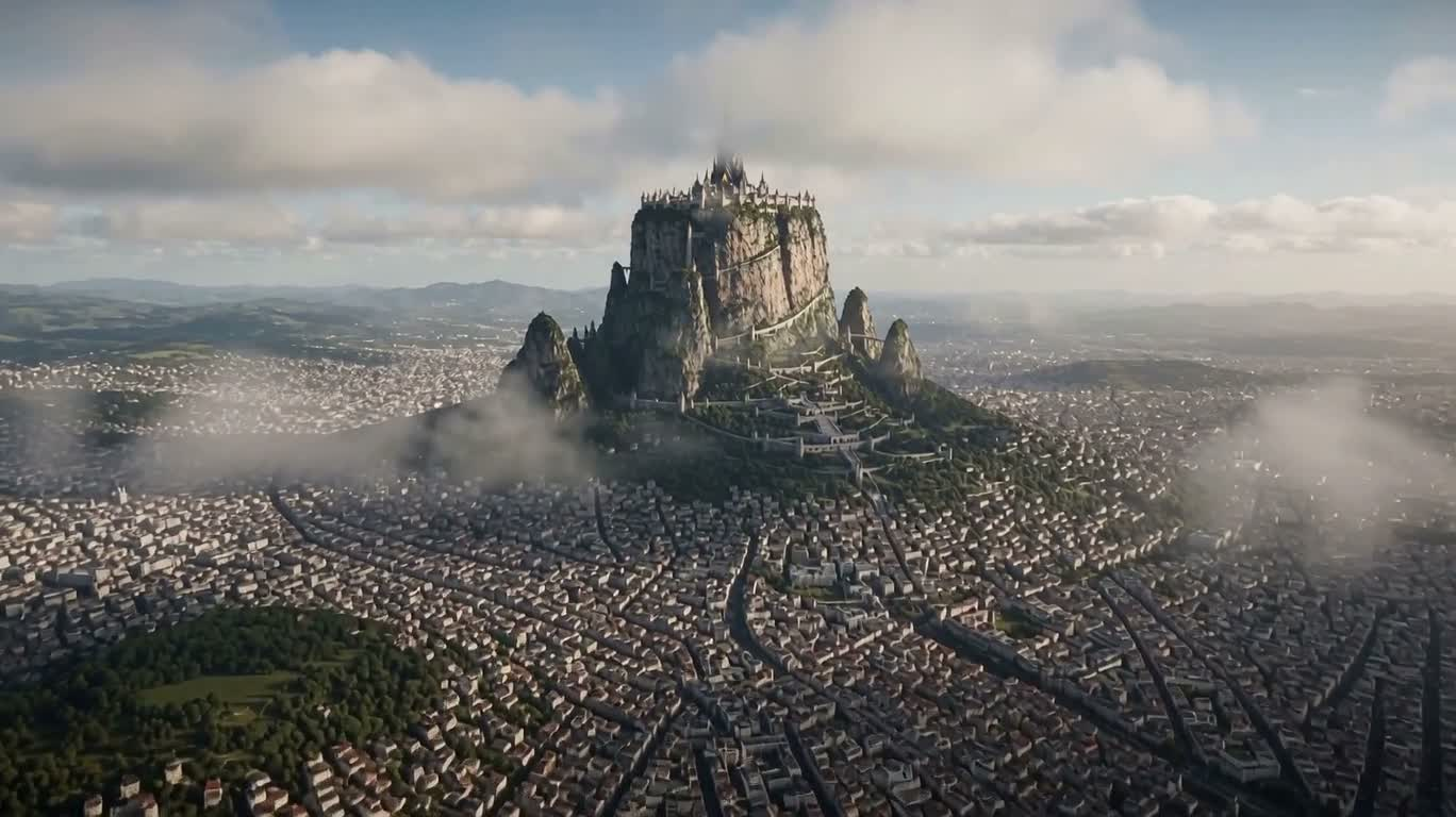 Palais de la Tour Noire au-dessus des nuages