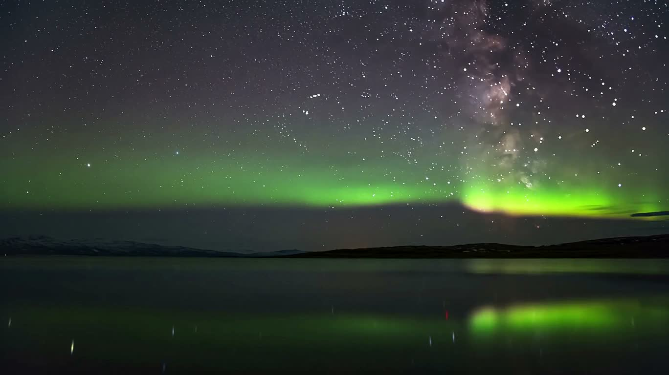 Aurora Reflecting on Star Lake