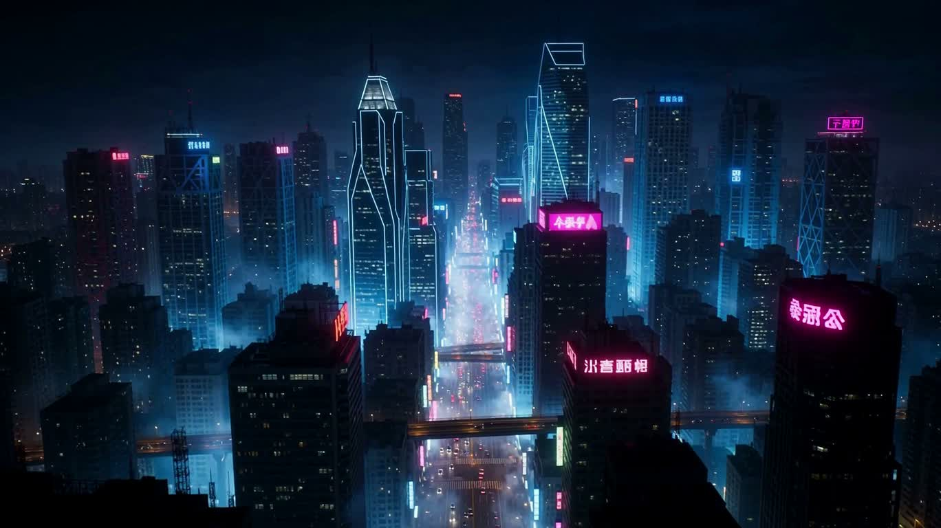 Guerrière cybernétique néon