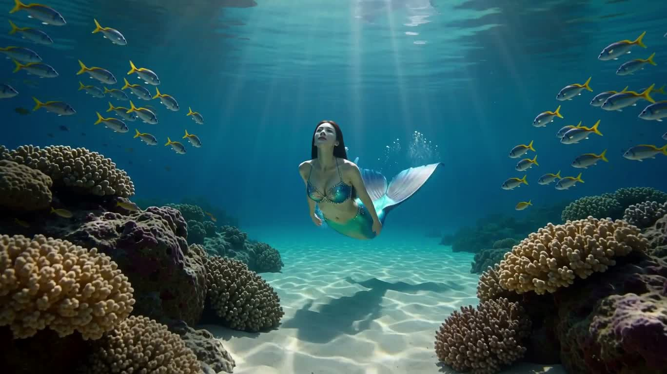 Sirène aux lueurs des abysses — AI video creation