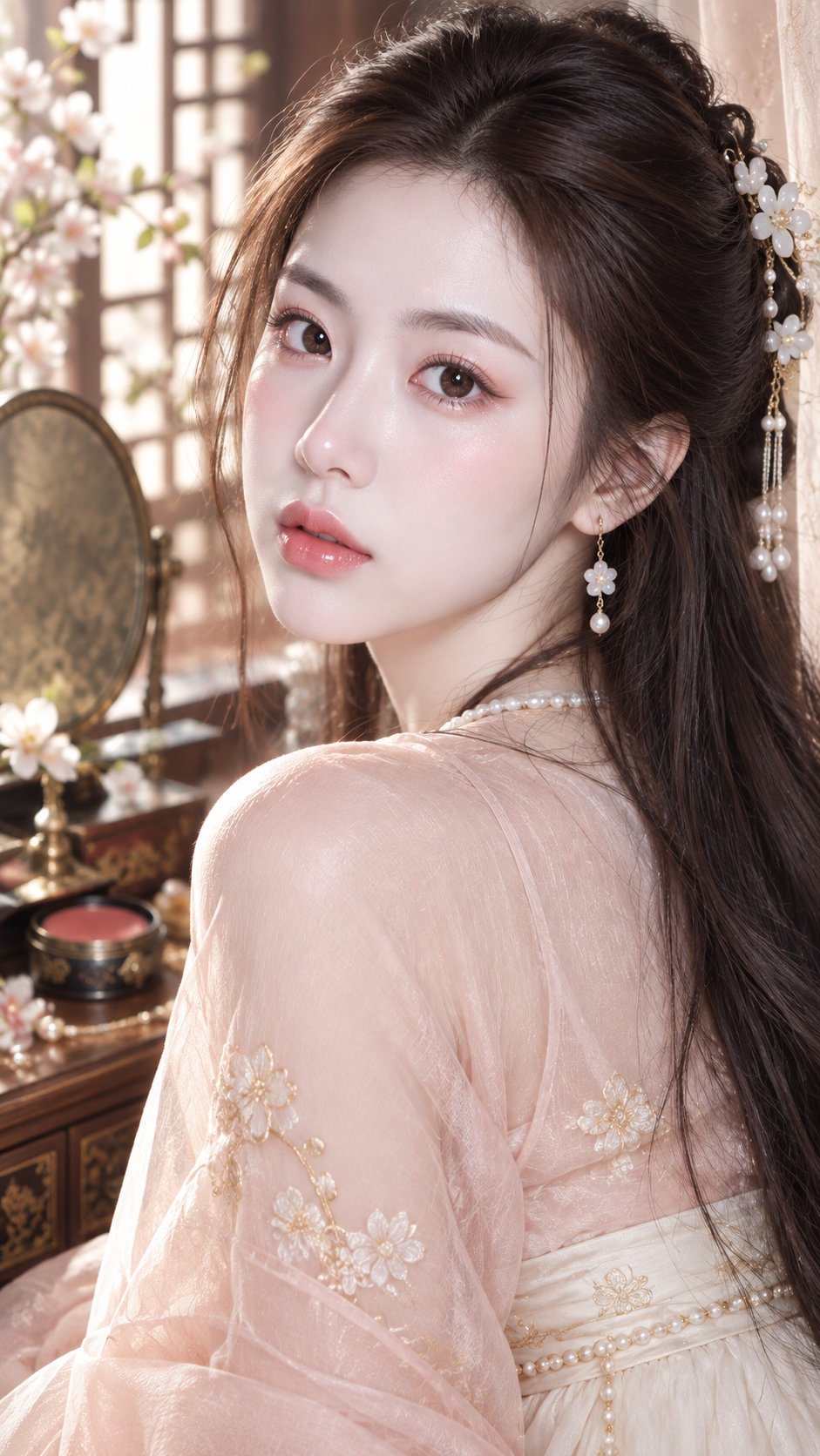 古风贵女水光美妆特写