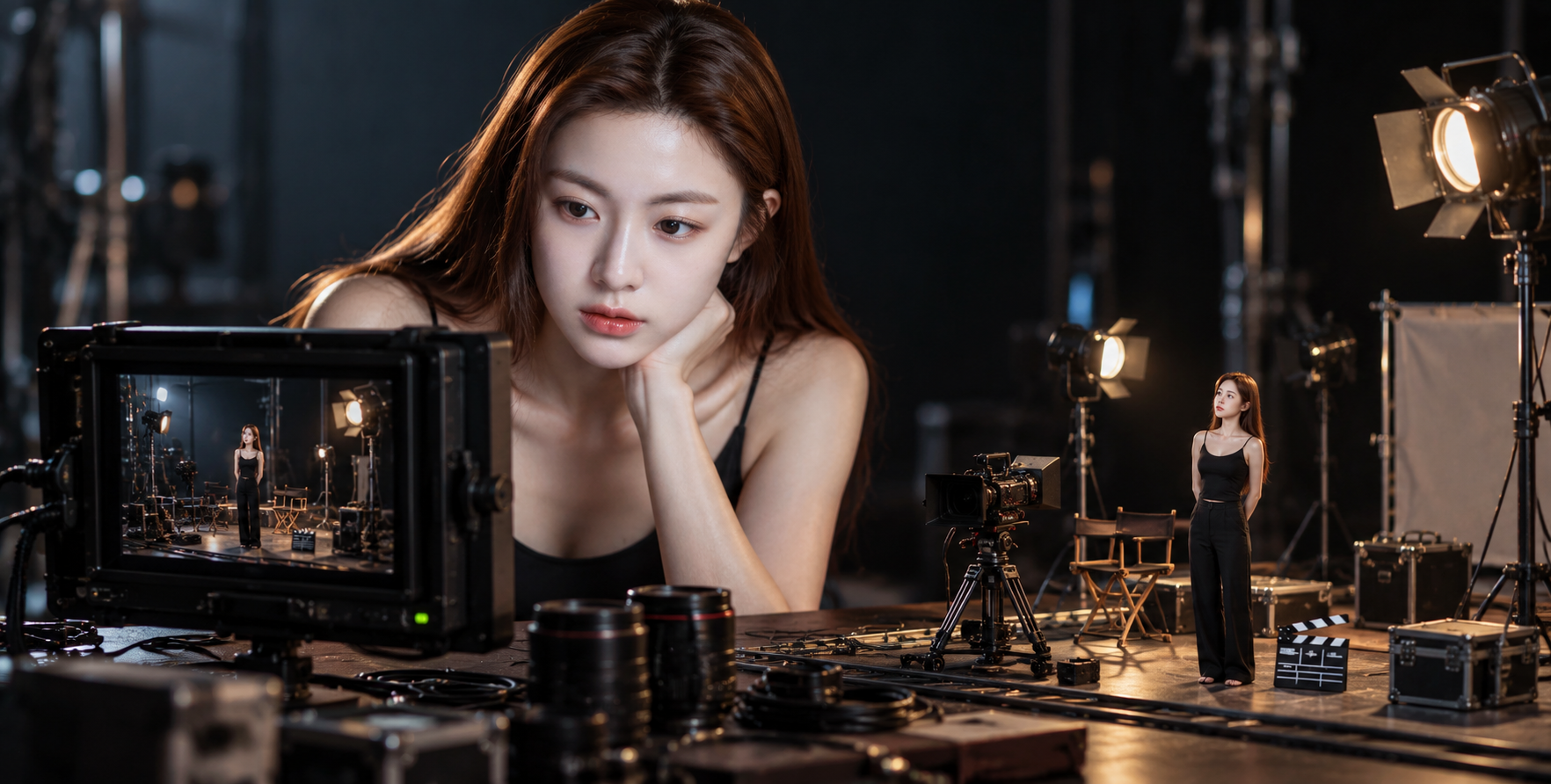 Đạo diễn tí hon giám sát phim trường thu nhỏ