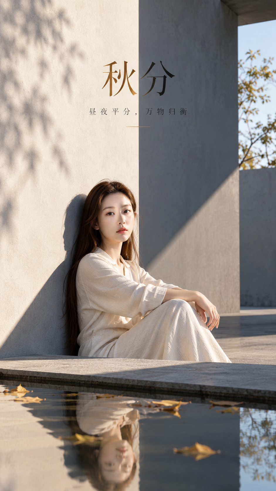 추분 균형 테마 편집 포스터 시리즈
