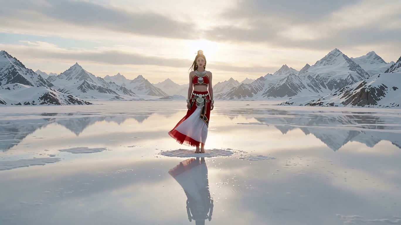 Éveil néon de la fille du lac salé