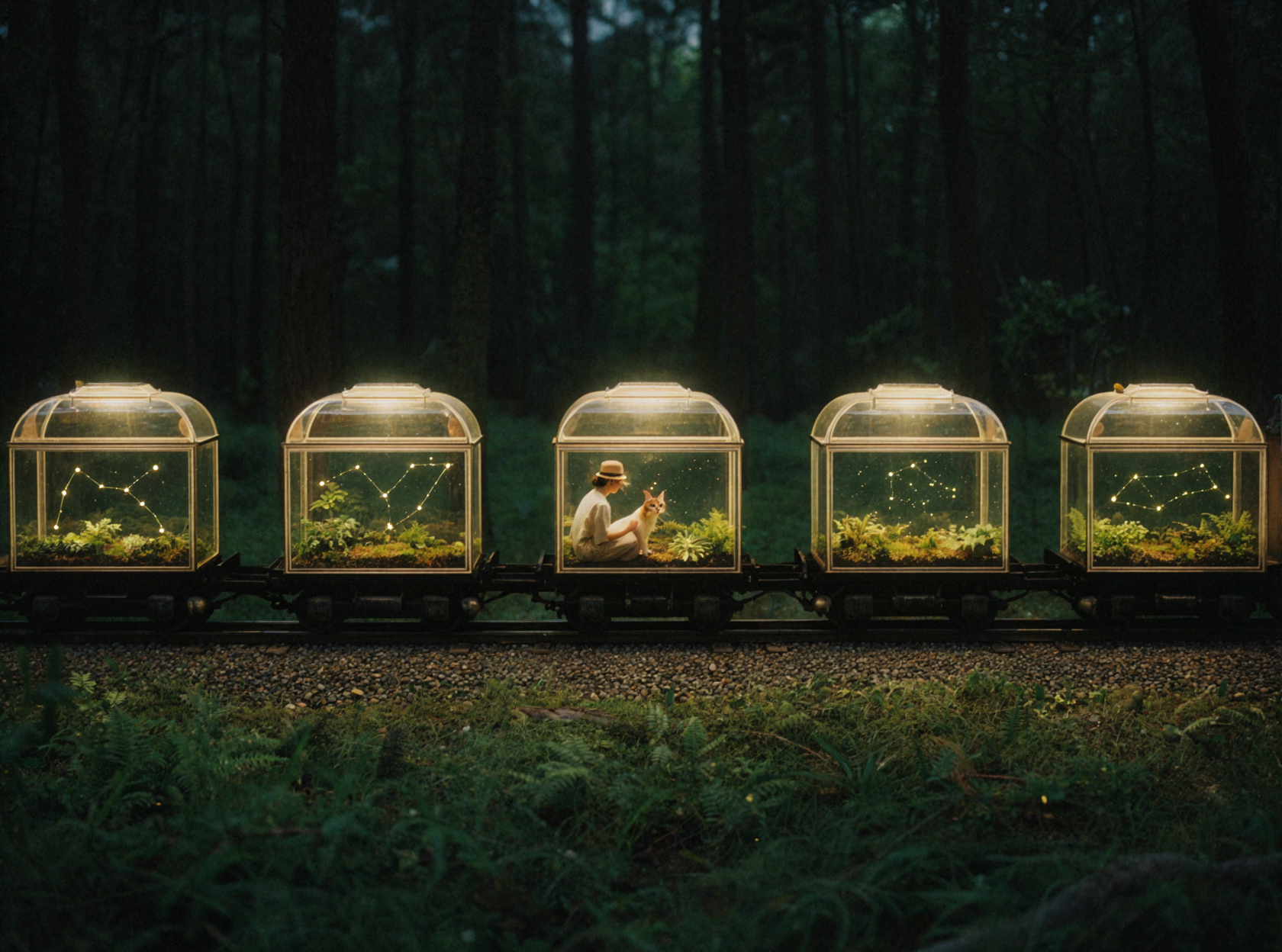 蛍火列車 · レトロフィルム — AI image creation
