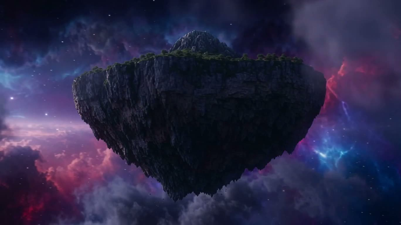 星云间的漂浮岛 — AI video creation