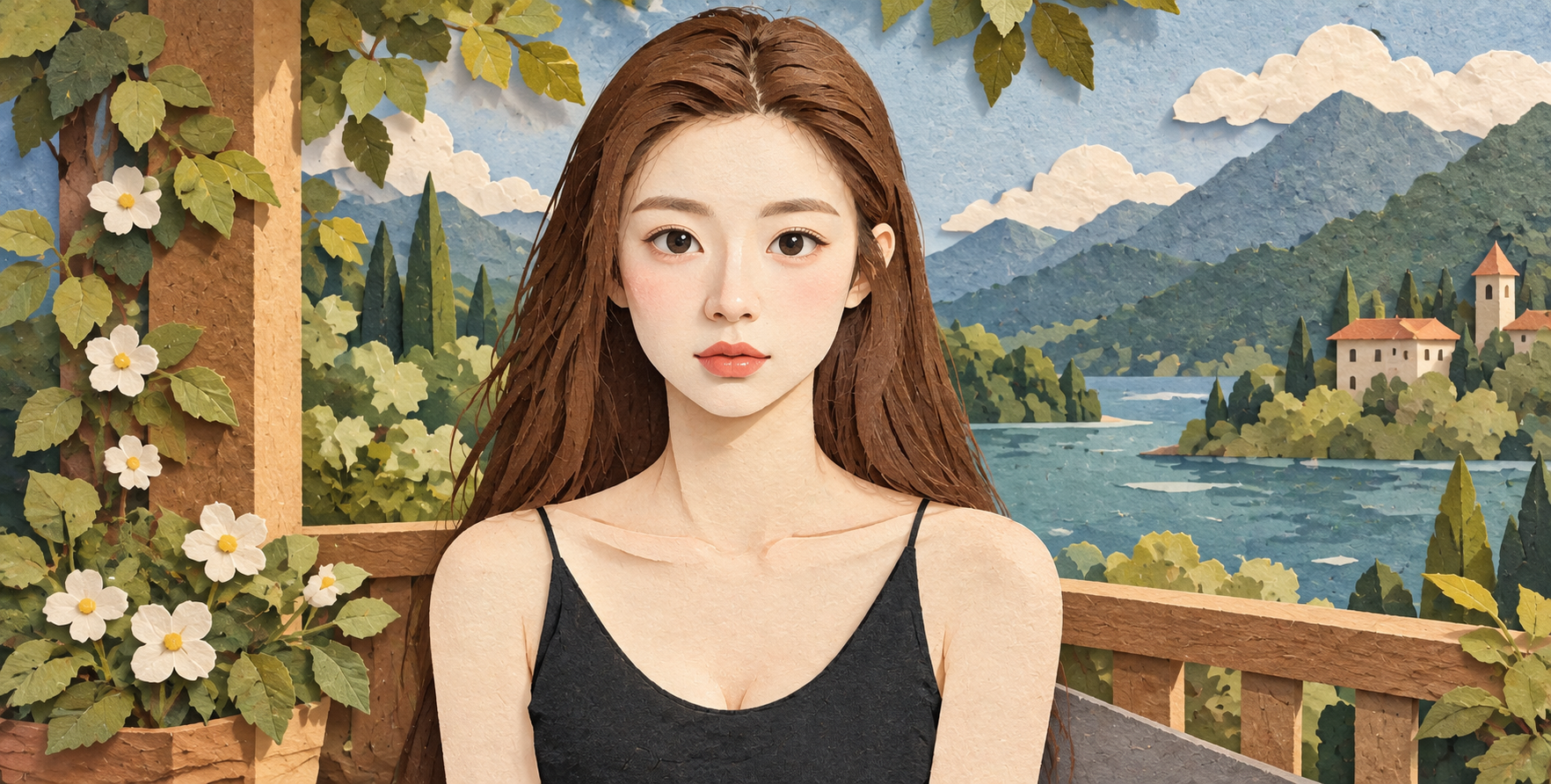수제 레이어드 페이퍼 아트 그림책 장면 전환 — AI image creation