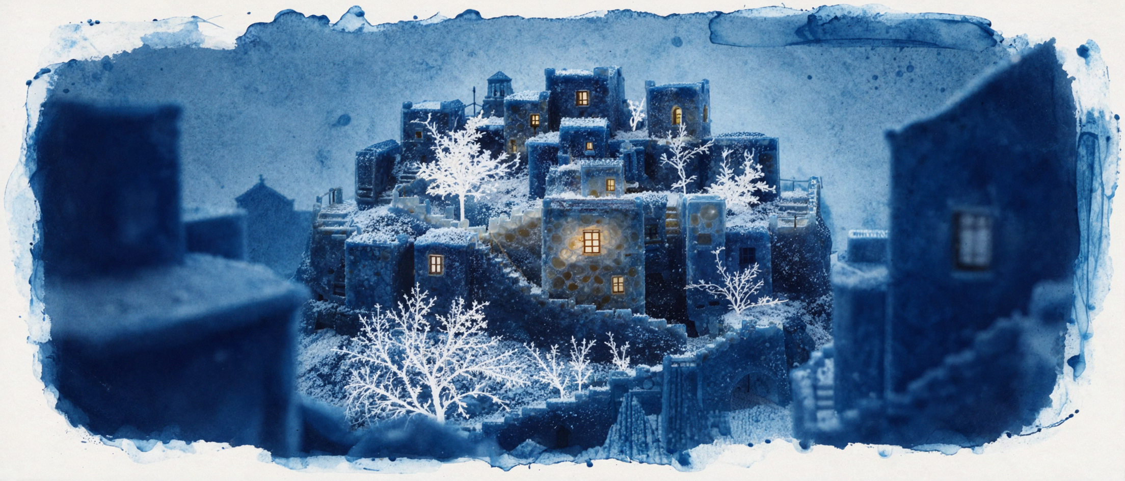 Thành phố đường phèn · Nghệ thuật Cyanotype
