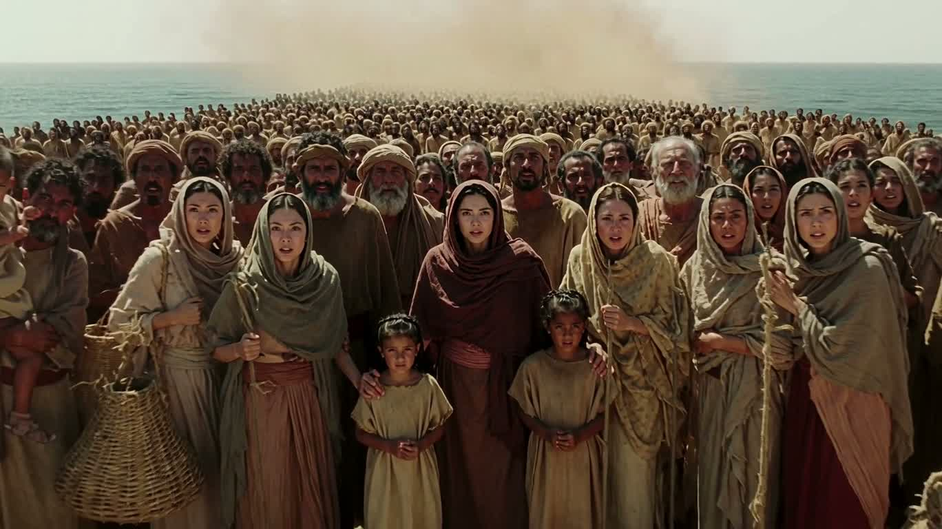 Parting of the Red Sea: Moses Leads the People to Safety
