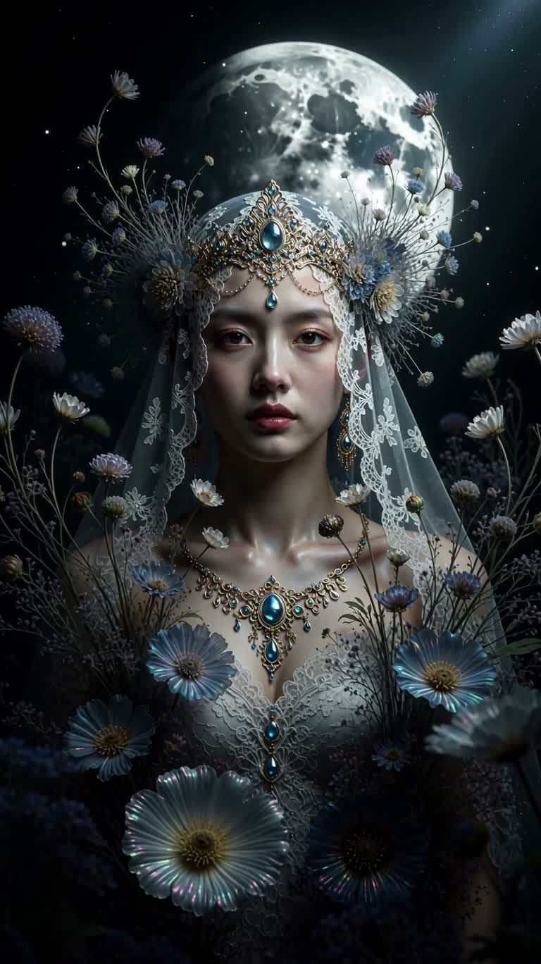 Vương miện nguyệt thực: Chân dung nữ thần Mặt Trăng Gothic