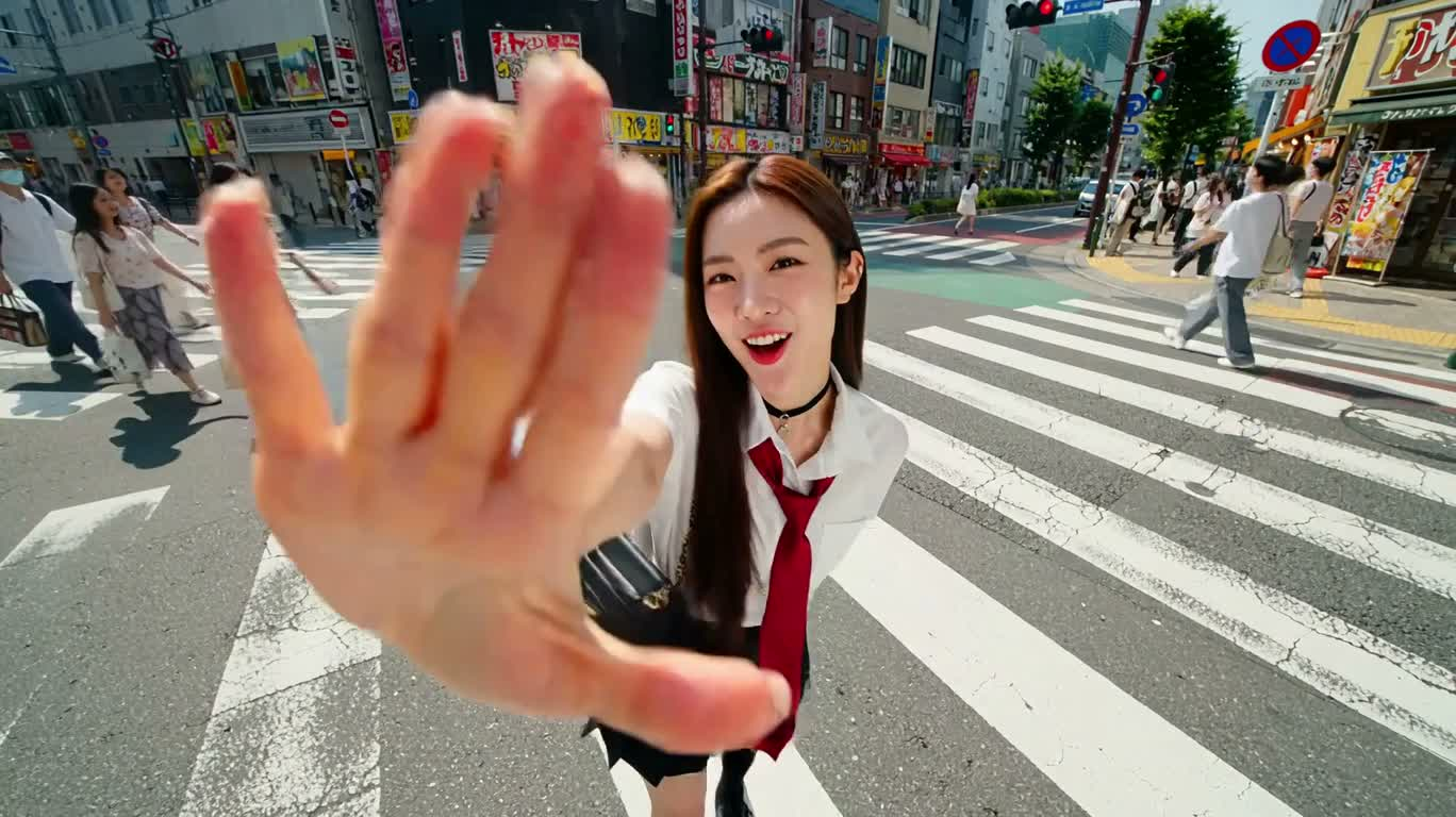 Danse de soutien scintillante au carrefour de Shibuya