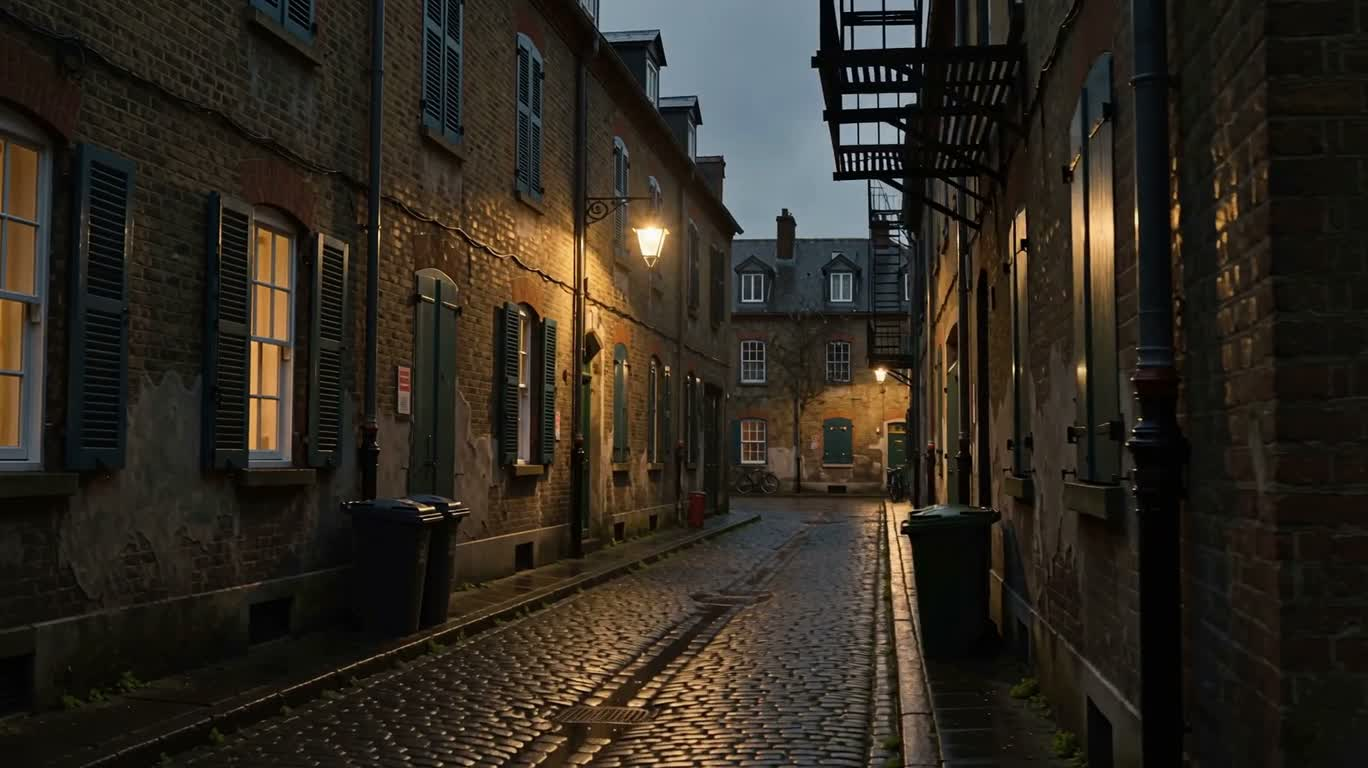 Quiet Alley on a Rainy Night
