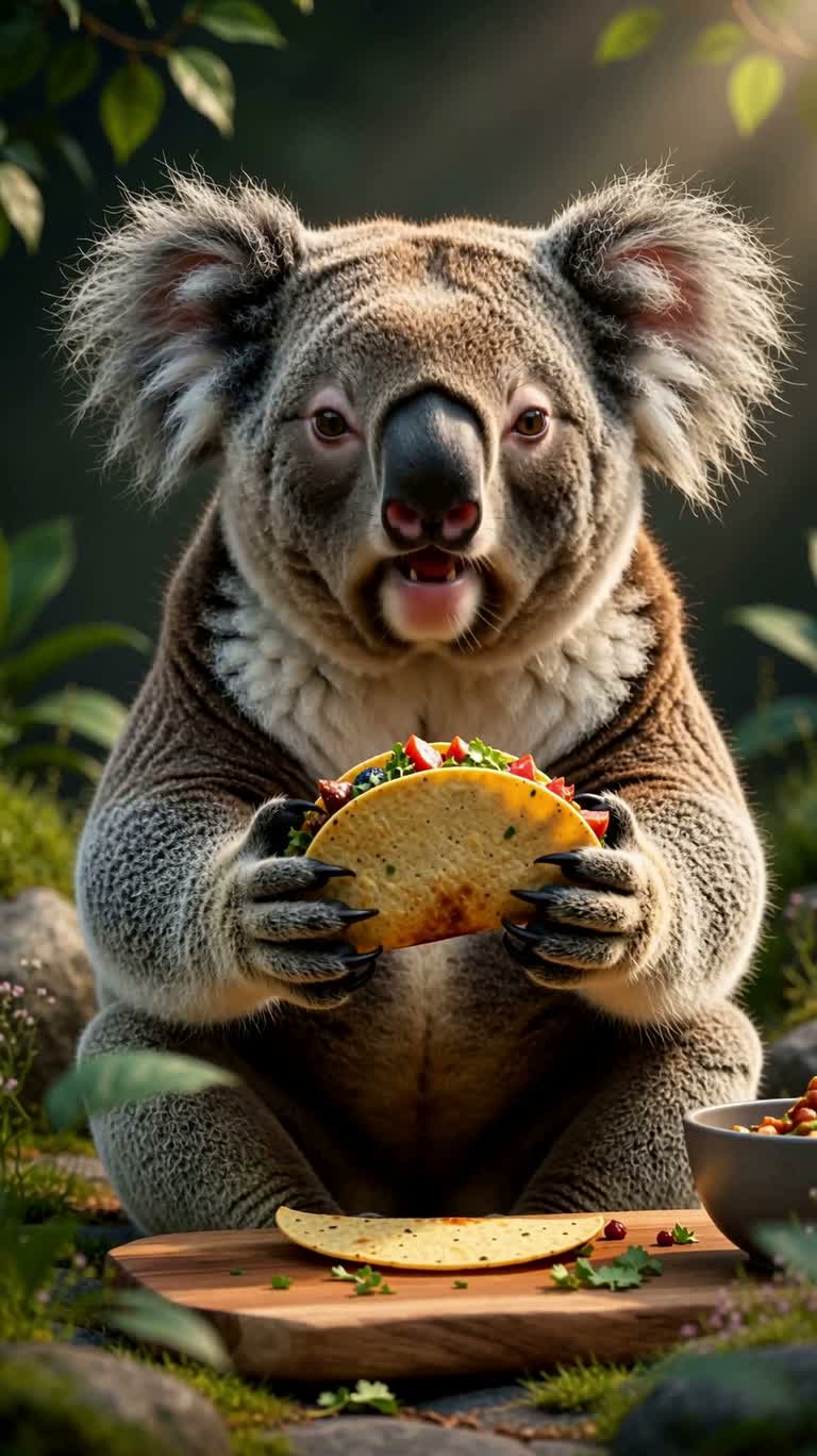 Fantasy Koala Taco Portrait