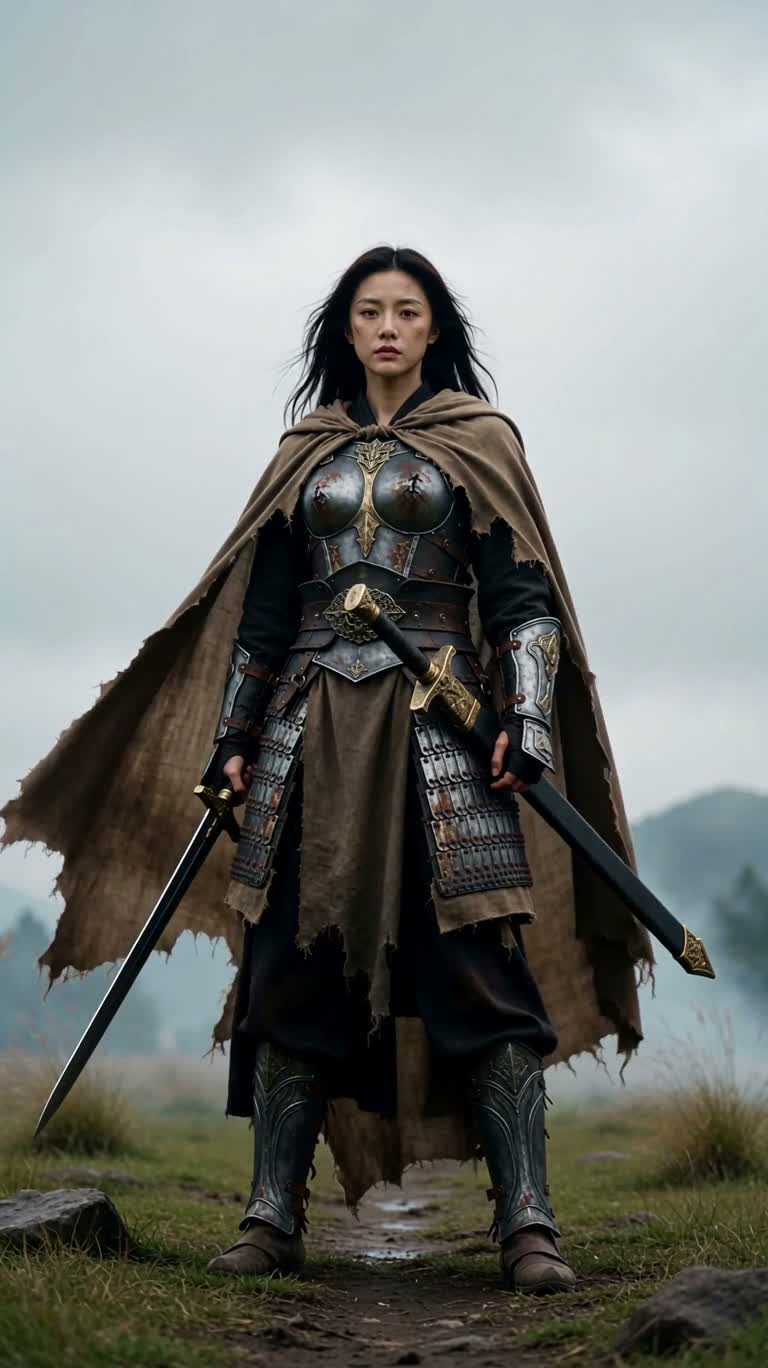 Misty Wilderness Swordswoman