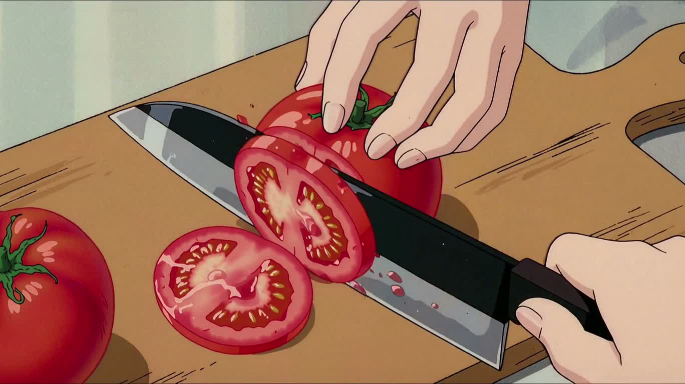 Préparation du petit-déjeuner dans une cuisine de dessin animé nostalgique