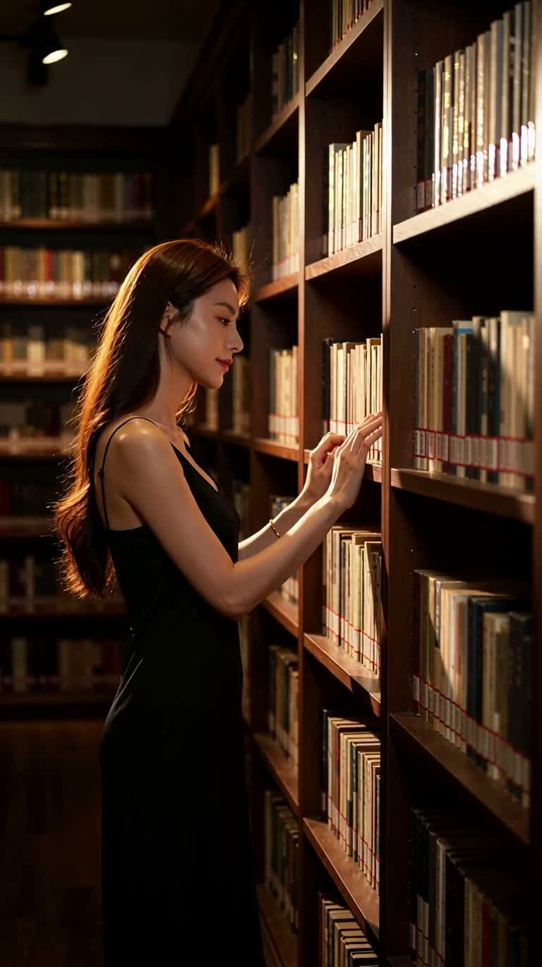 Moments de recherche dans une librairie d'occasion