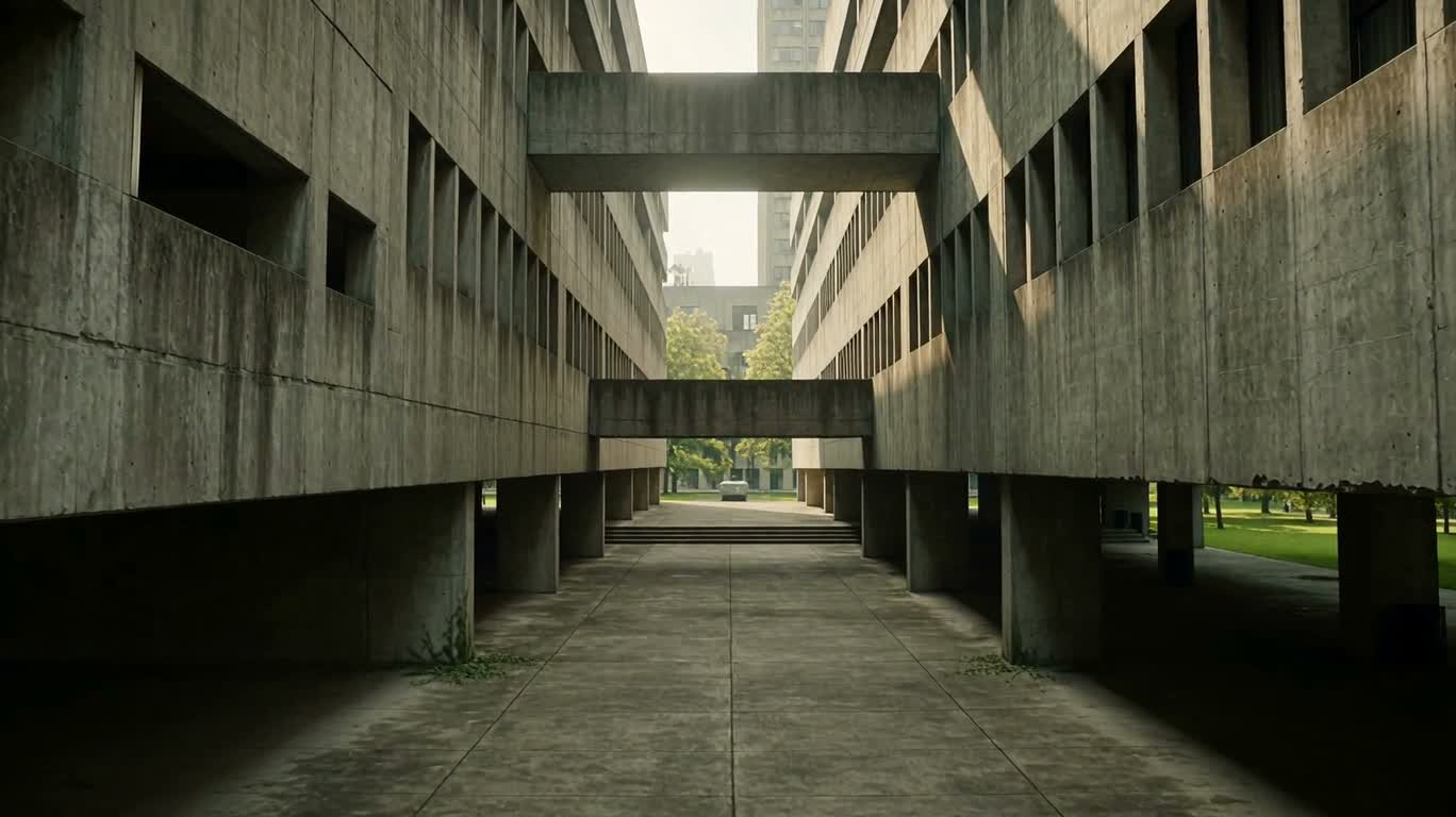 Vines Over Brutalist Ruins — AI video creation