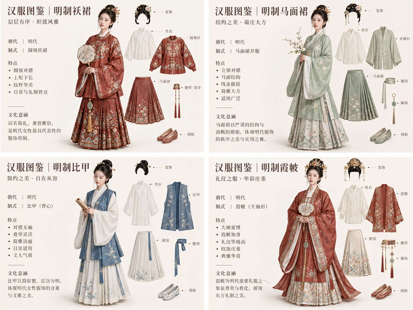 女性漢服図鑑ポスター