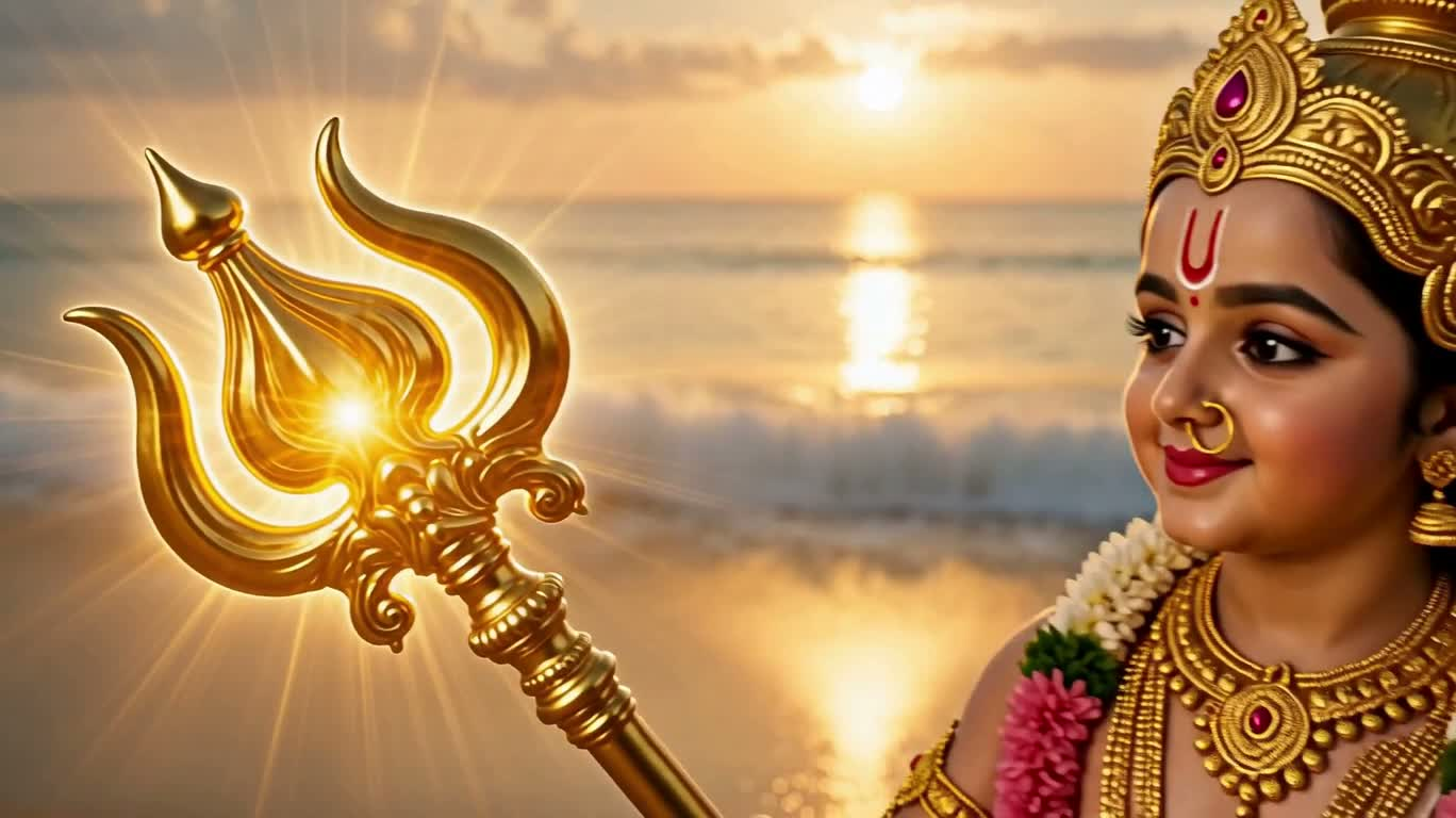 Murugan, the Child God by the Sea — AI video creation