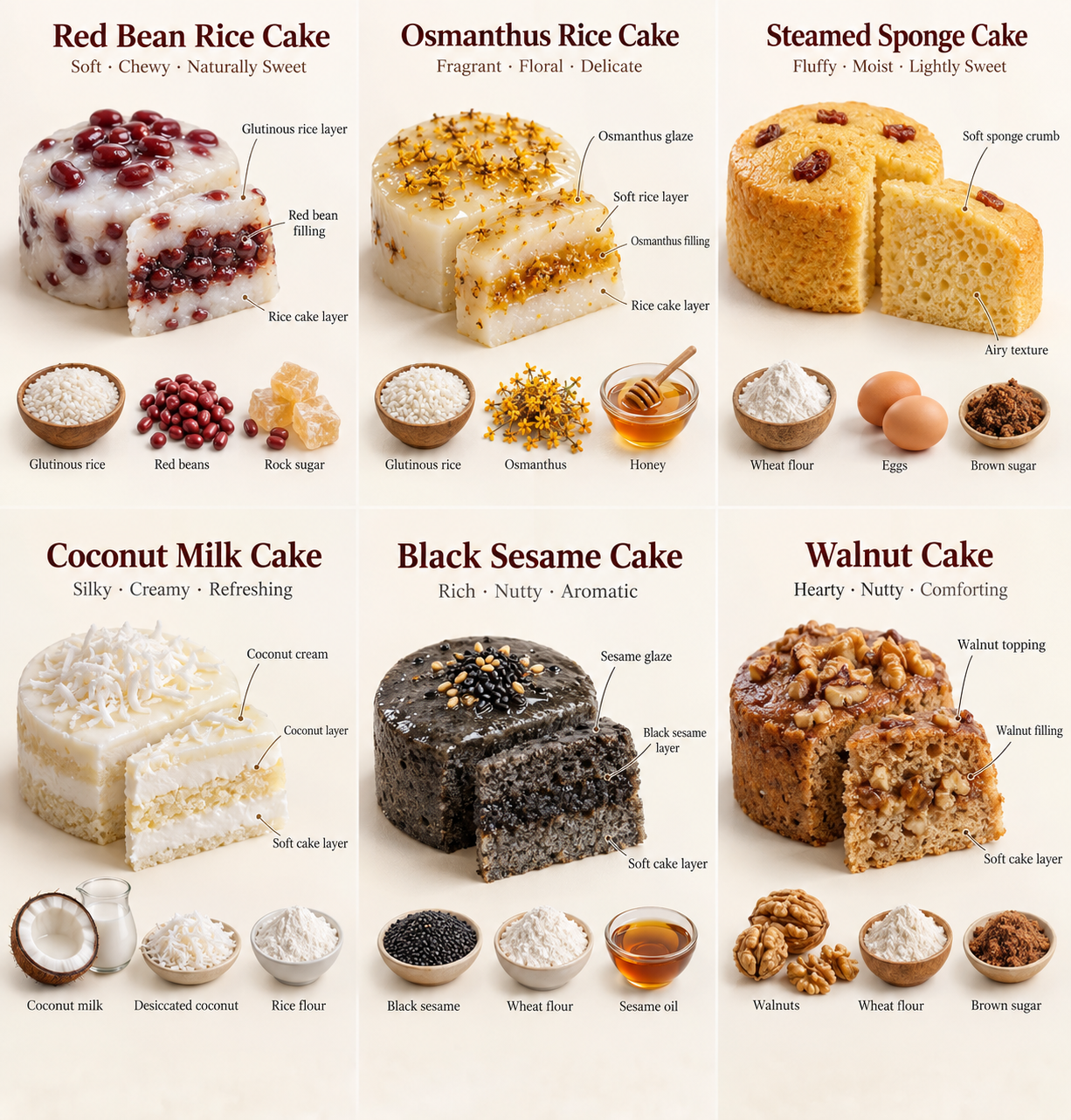 Traditional Chinese Cake Infographic — AI image creation