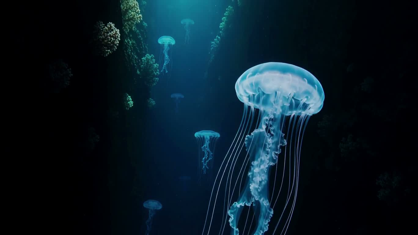 Drifting Jellyfish in the Deep