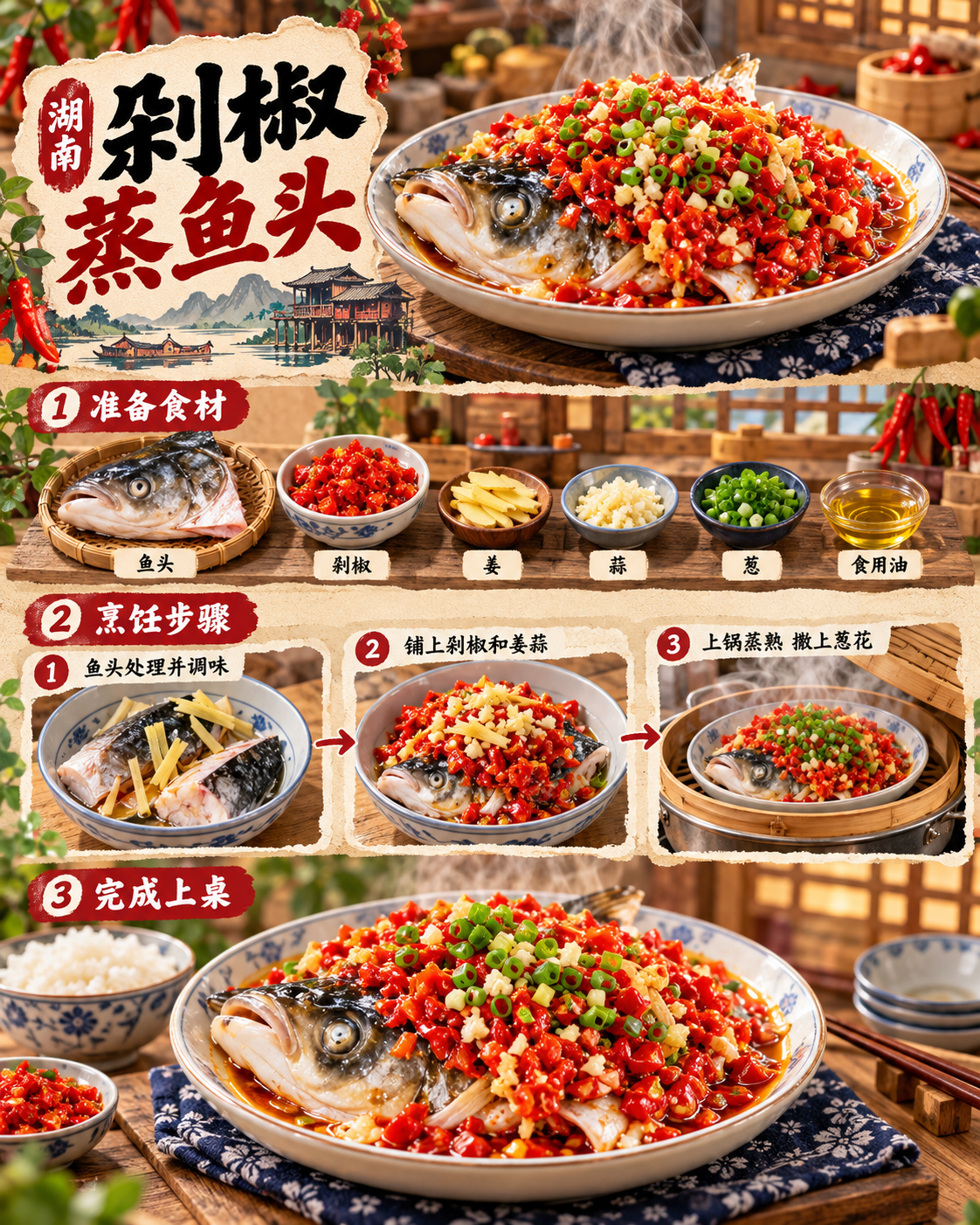 剁椒魚頭 三段階グルメ小誌