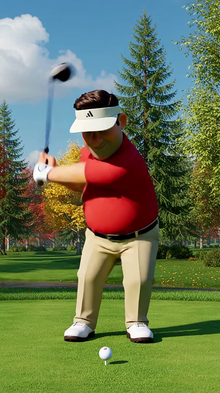 Hành trình nảy điên cuồng của quả bóng golf