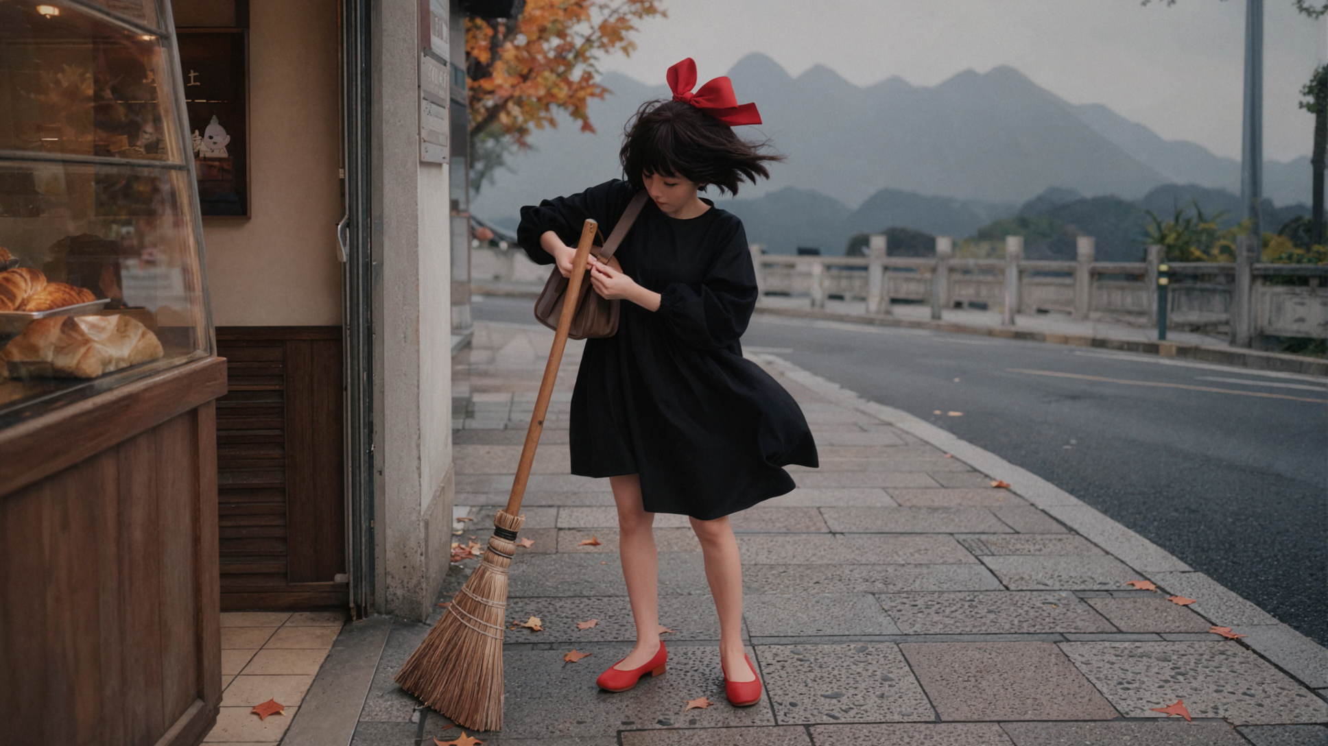 Qiqi · Before Departure · Street Candid — AI image creation