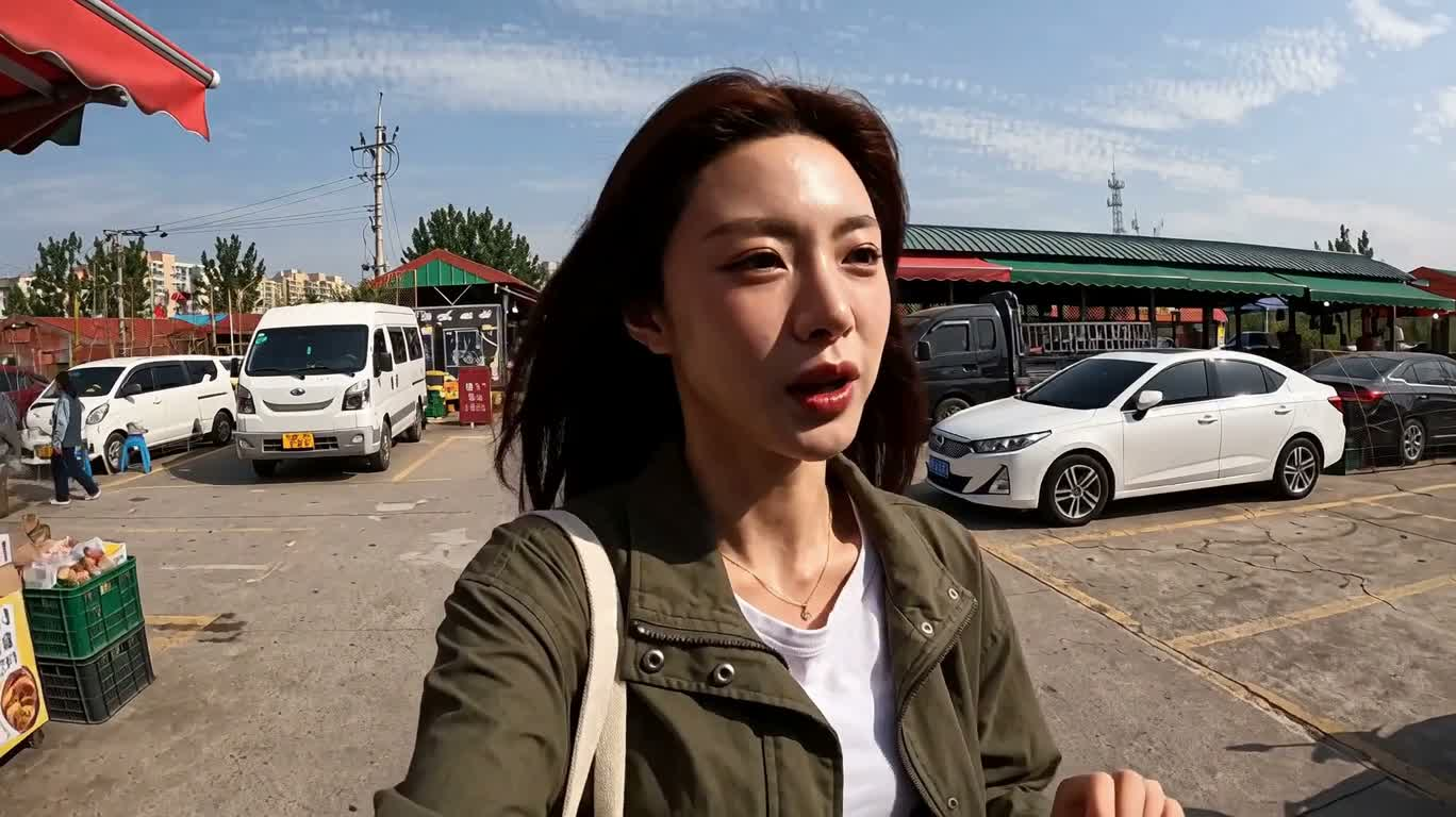 清晨集市买水果的手机随拍