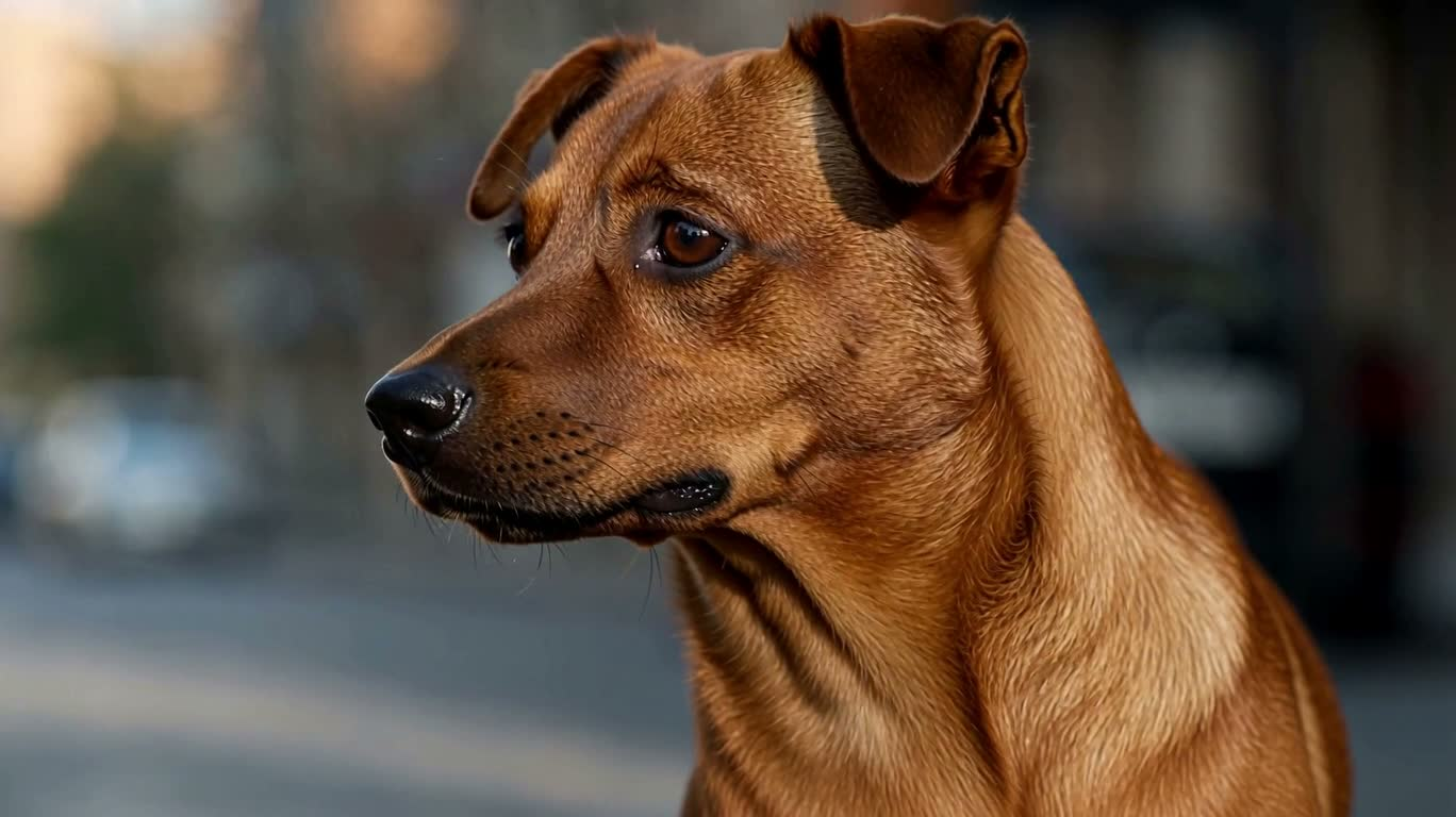 Realistic Portrait of a Brown Russian Toy Terrier — AI video creation