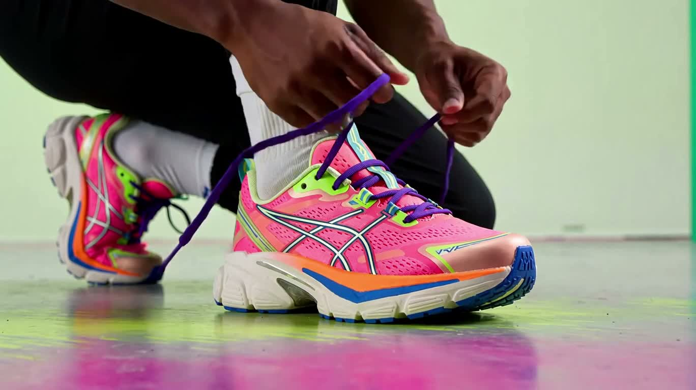 Sắc neon bùng nổ: quảng cáo giày chạy