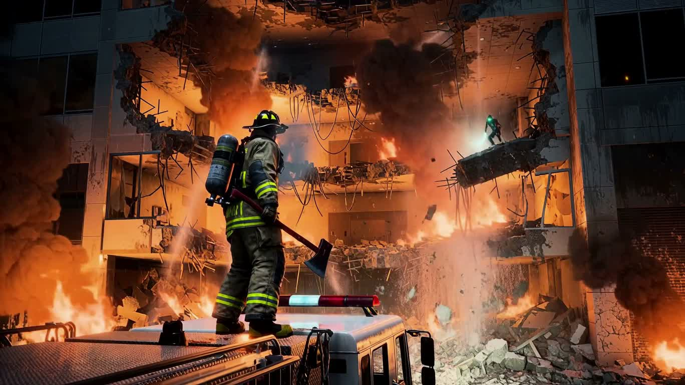 Duel de samouraïs morts-vivants sur le toit d'un camion de pompiers par une nuit de pluie