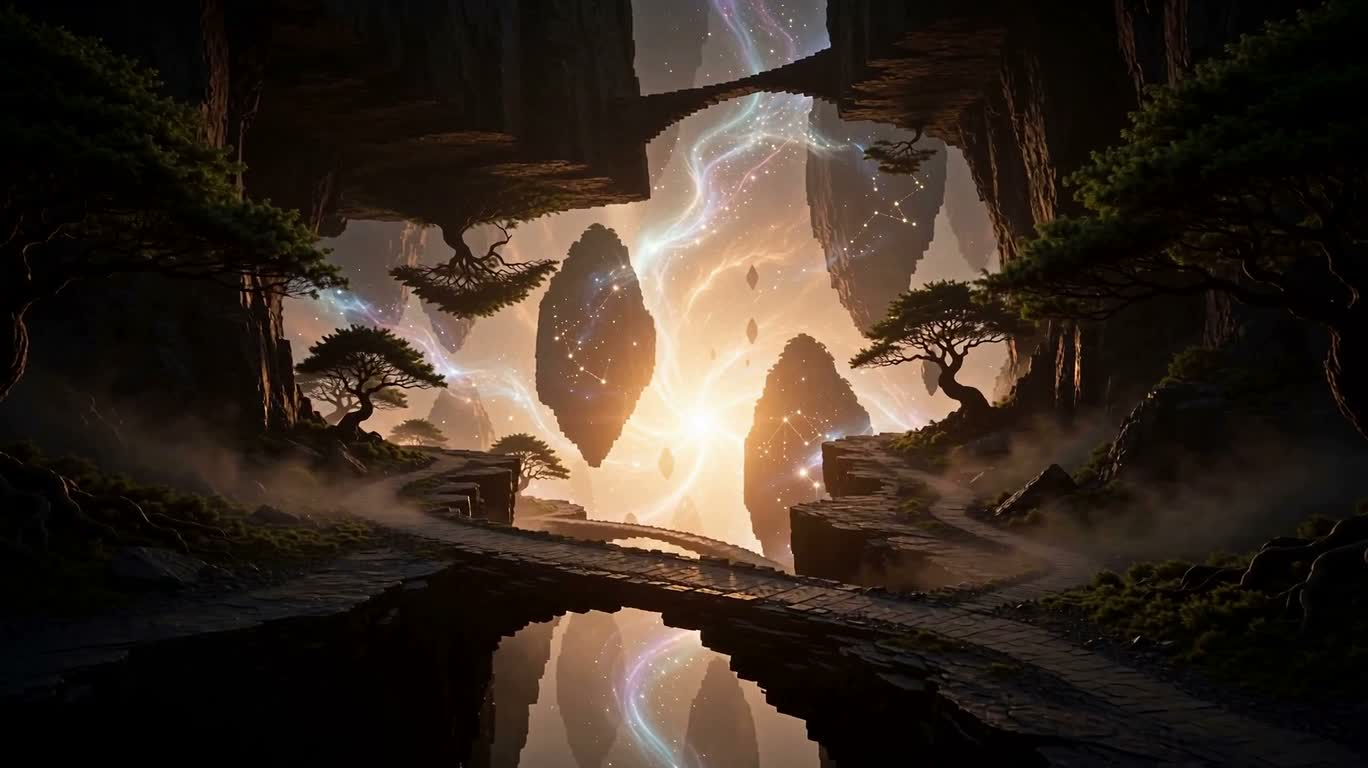 无底光河峡谷 — AI video creation