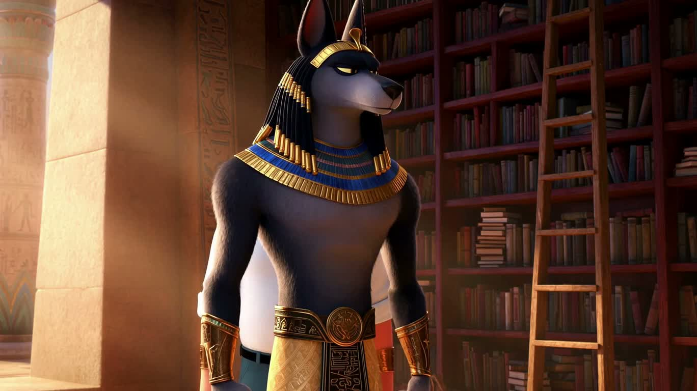 Anubis Tickle Prank in the Library
