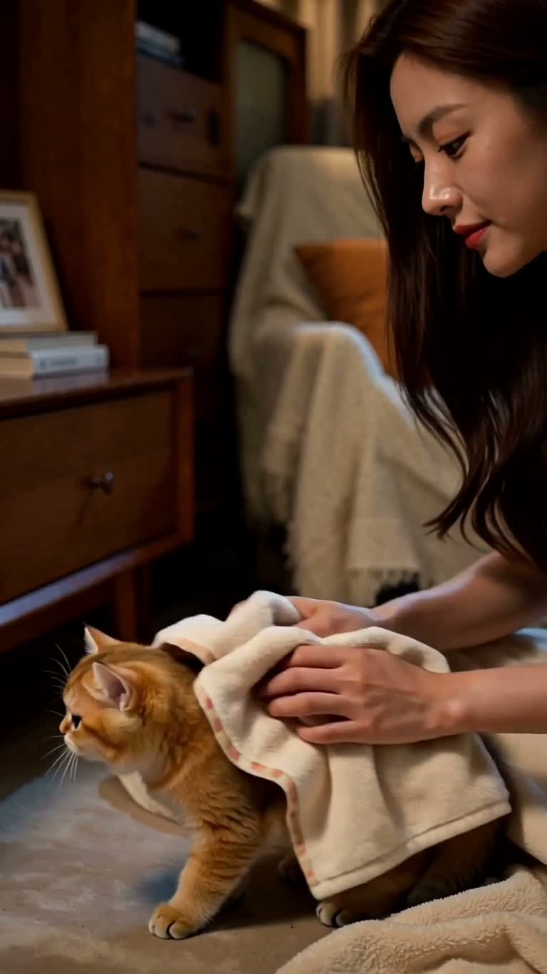 雨夜里的小猫新家