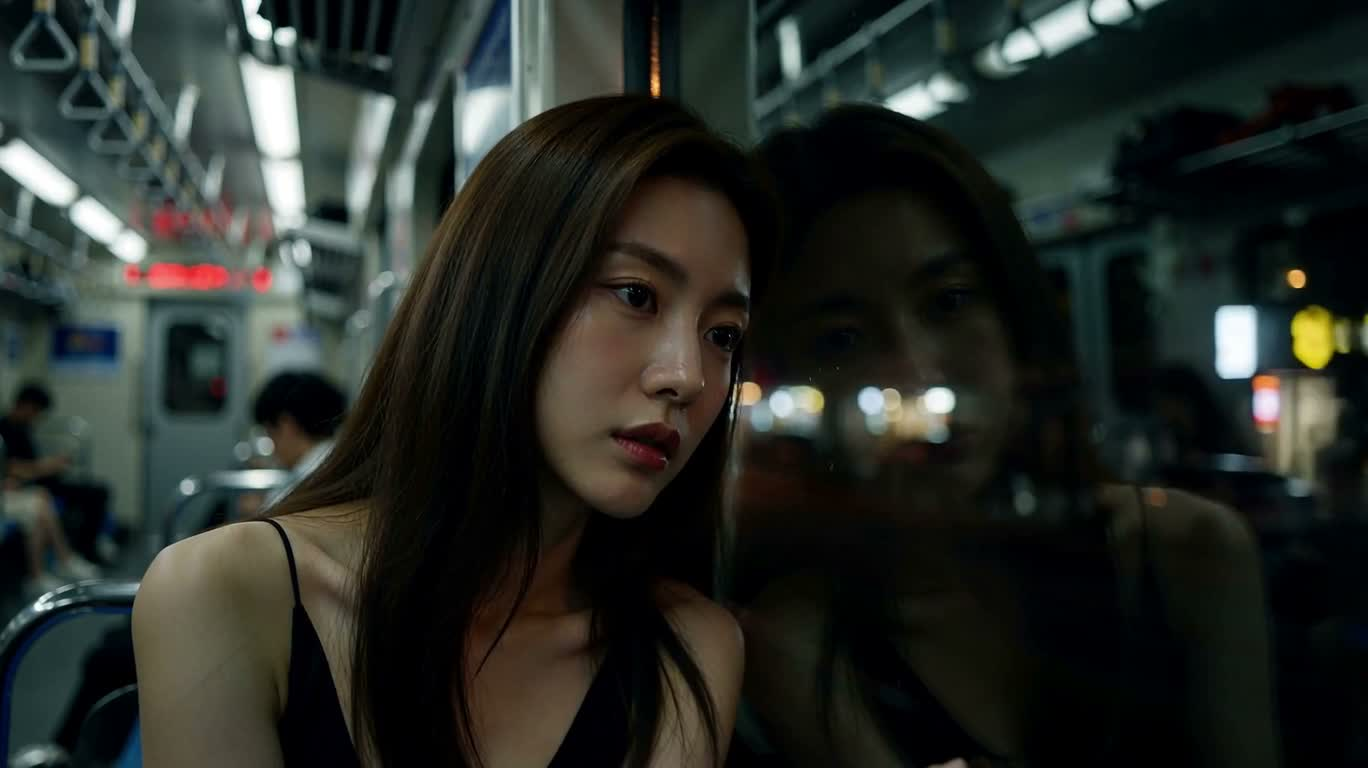 夜の車窓辺