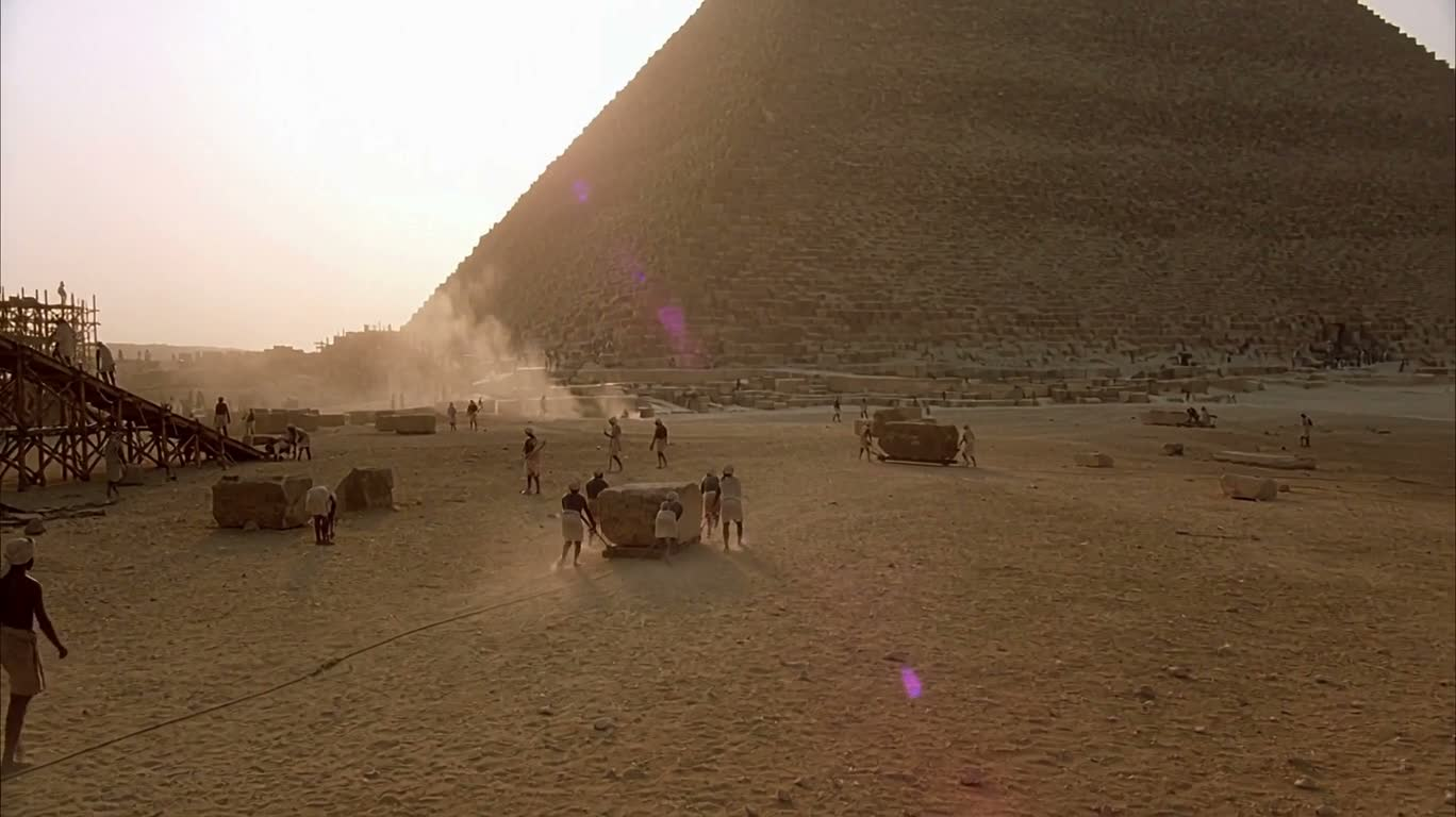Pyramid Construction Site Under Golden Morning Light
