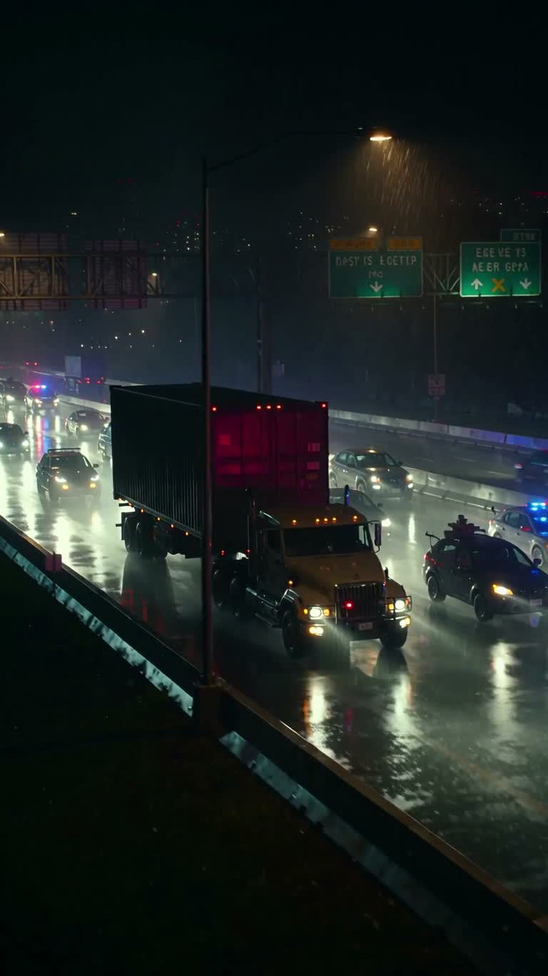 雨夜公路上的霸王龙突袭