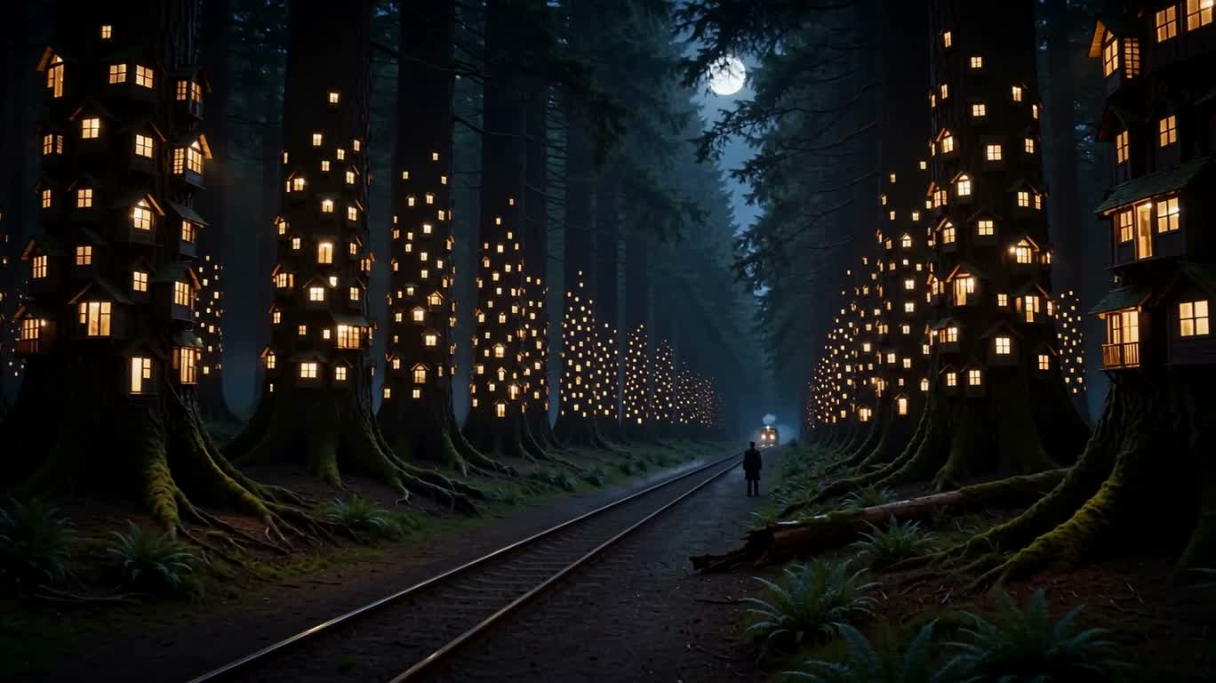 午夜森林的幽灵列车