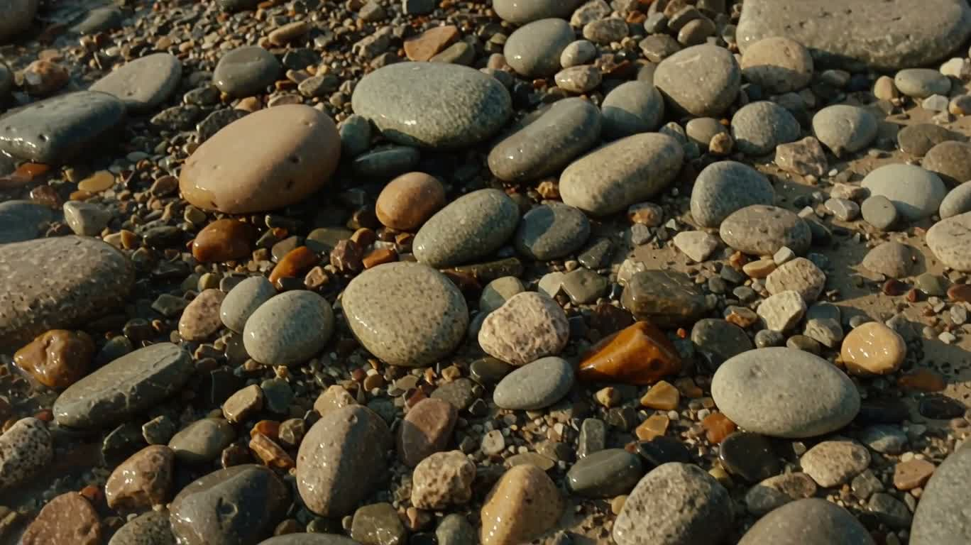 波と小石の海岸