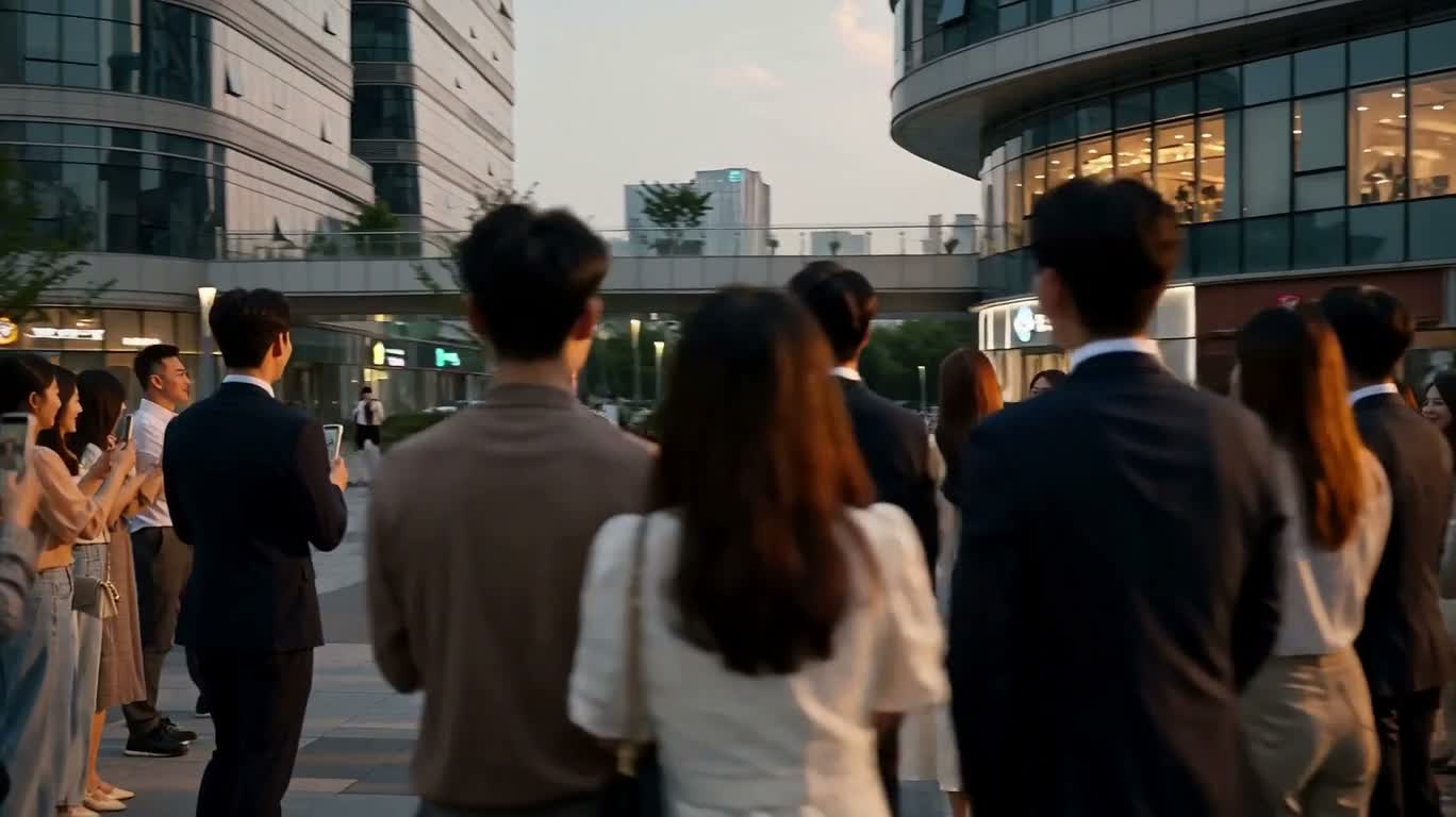 日落广场的求婚时刻