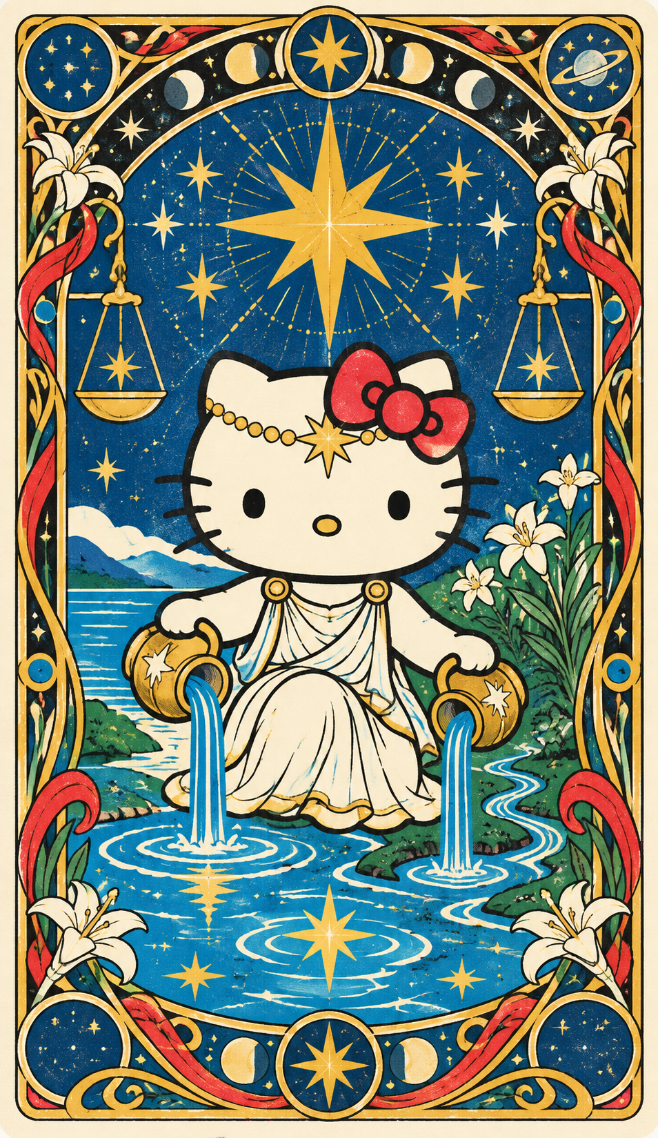 复古孔版印刷三丽鸥星座塔罗牌
