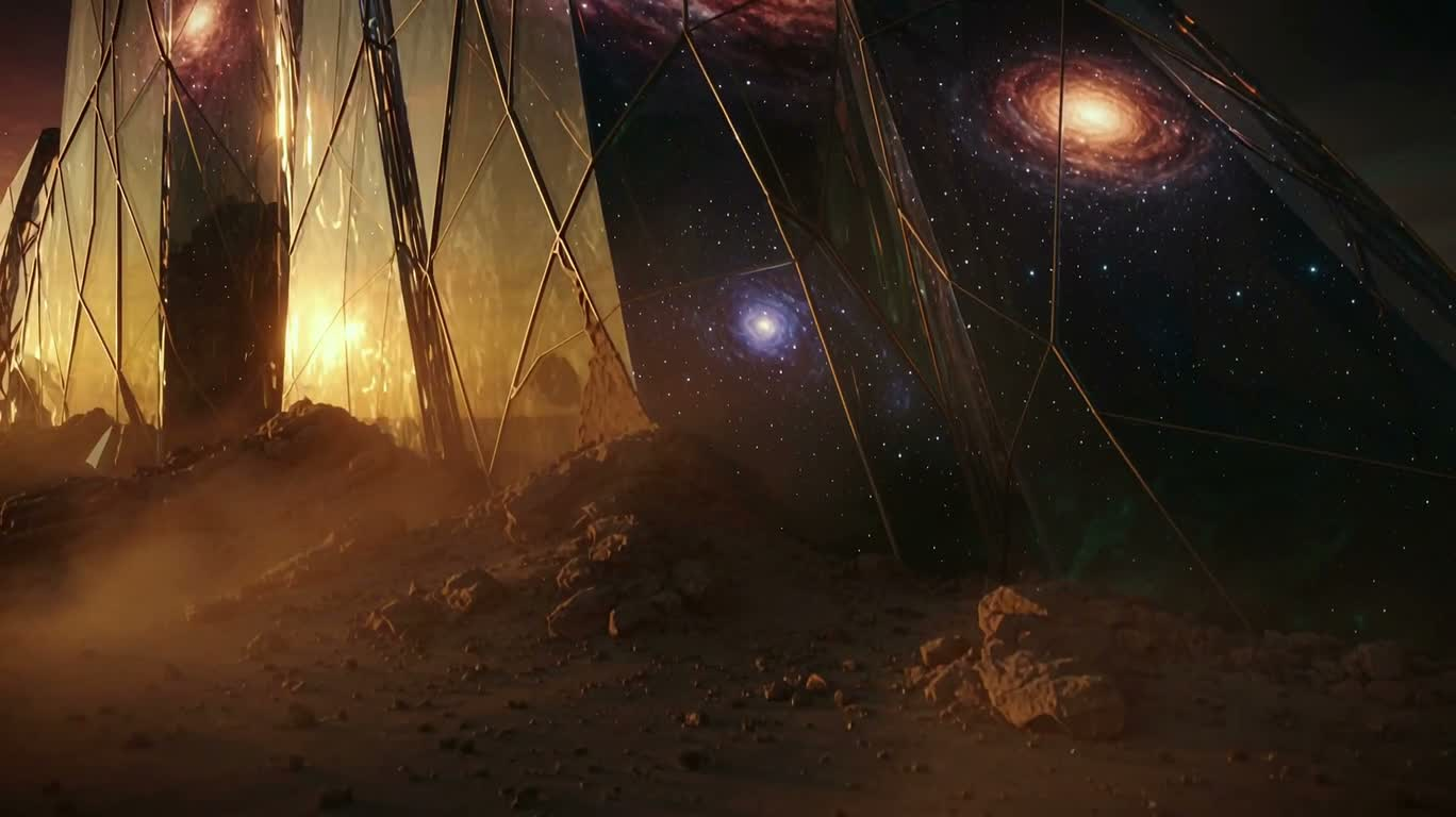 玻璃宇宙暮境 — AI video creation