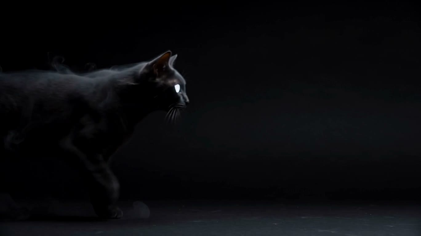 雾影黑猫凝视
