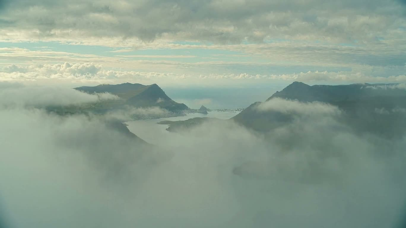 Medieval Coastal Road Above the Sea of Clouds