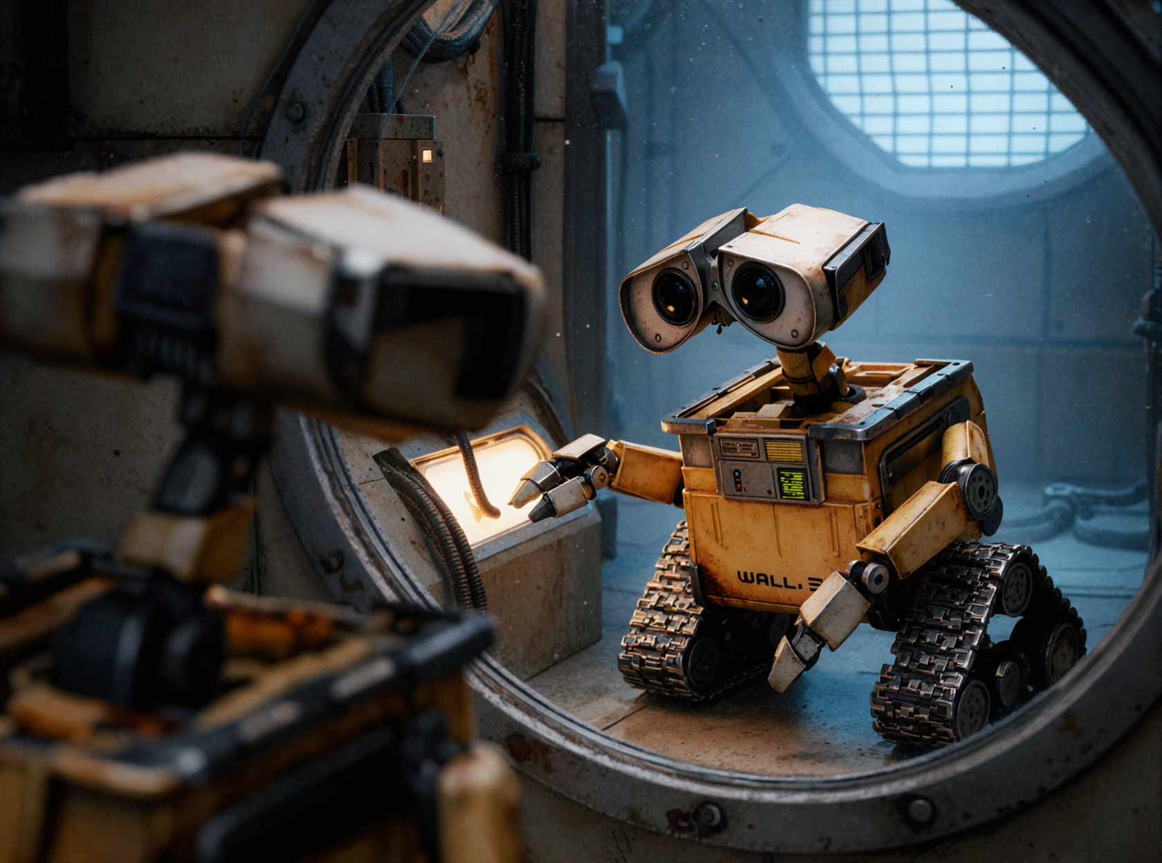WALL-E · Porthole Maintenance · Mirror Narrative — AI image creation