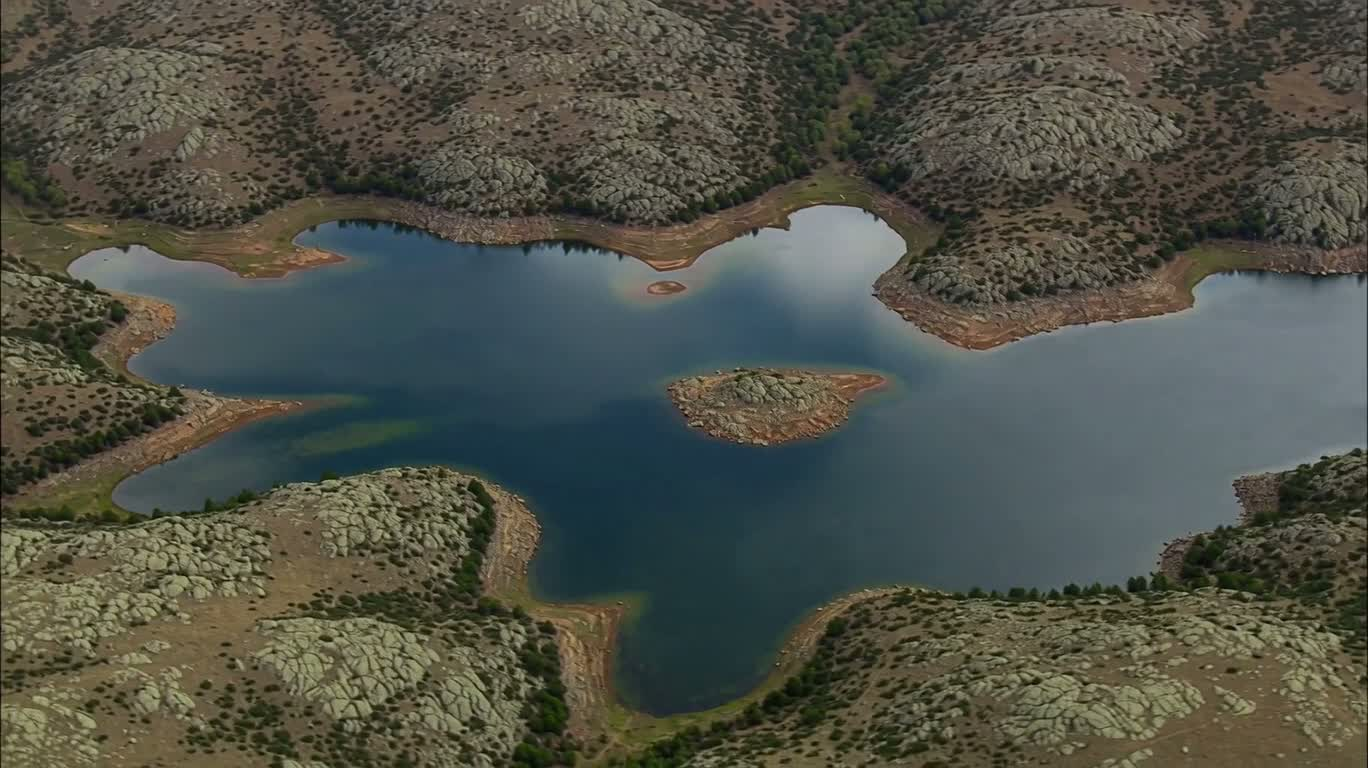 Aerial Panorama of Interlocking Lakes