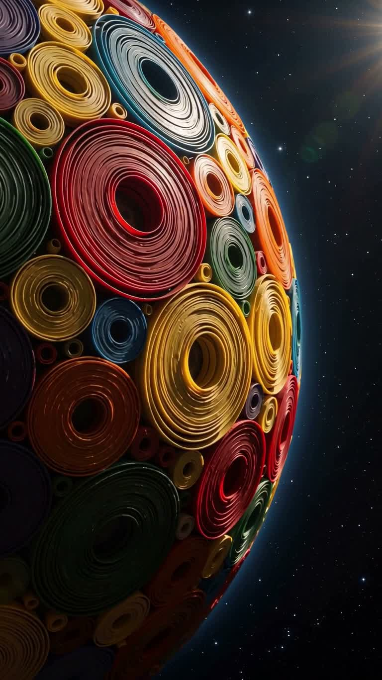 彩虹橡皮筋球星球 — AI video creation