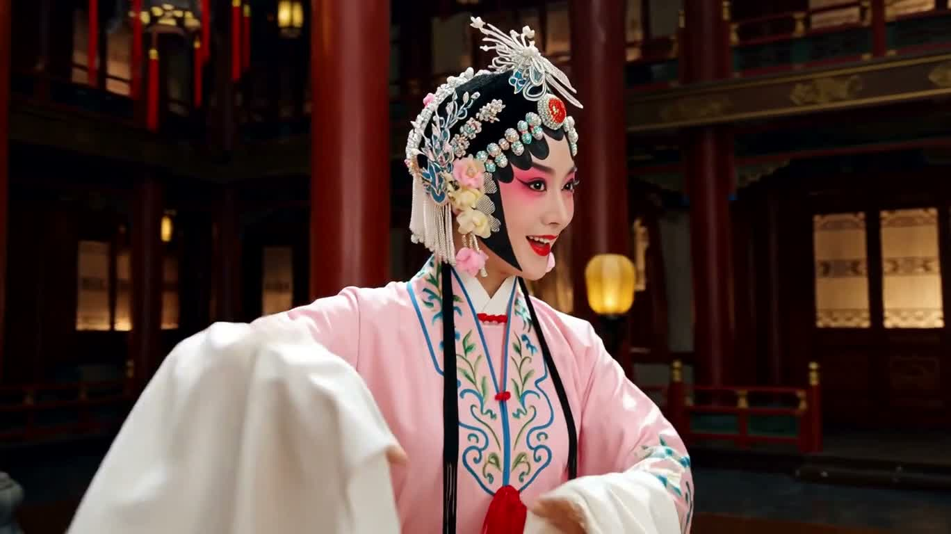 戏台上的花旦流袖