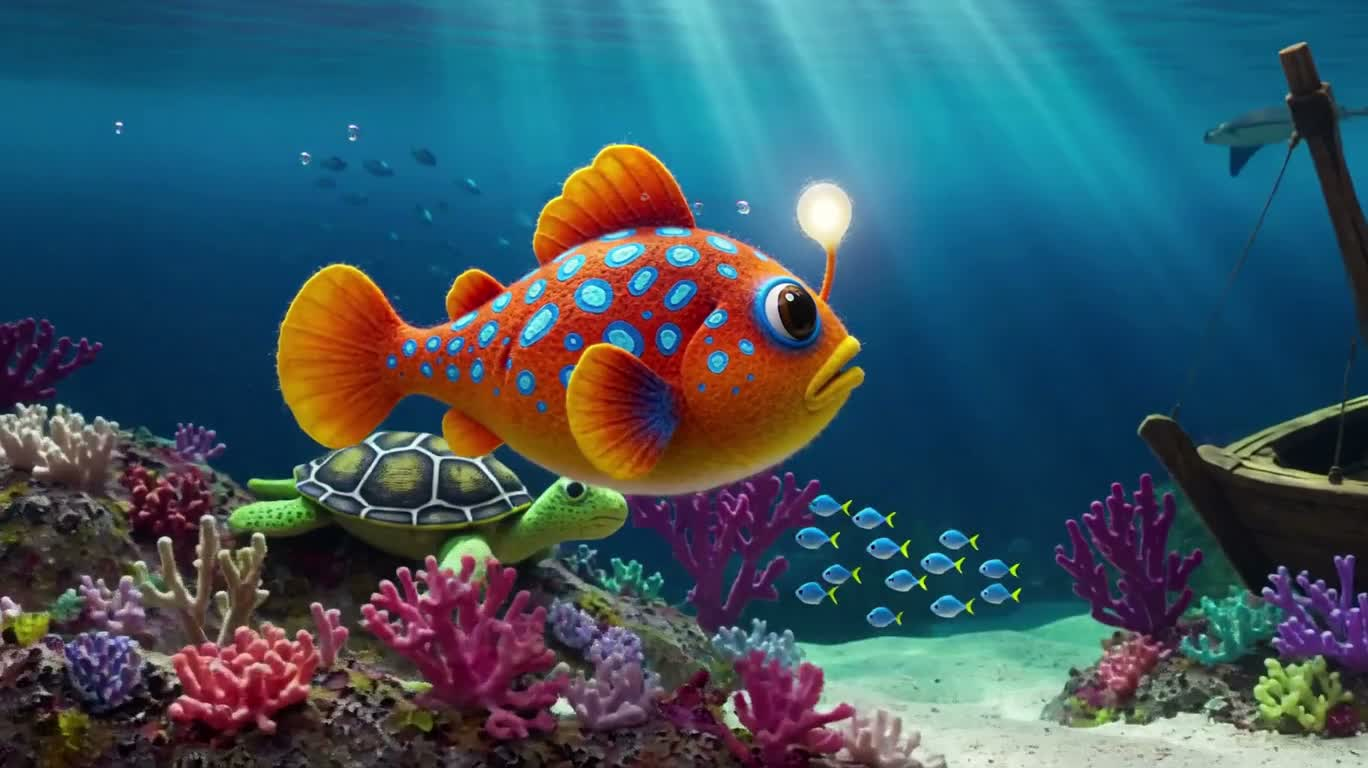フェルトのアンコウの海底冒険
